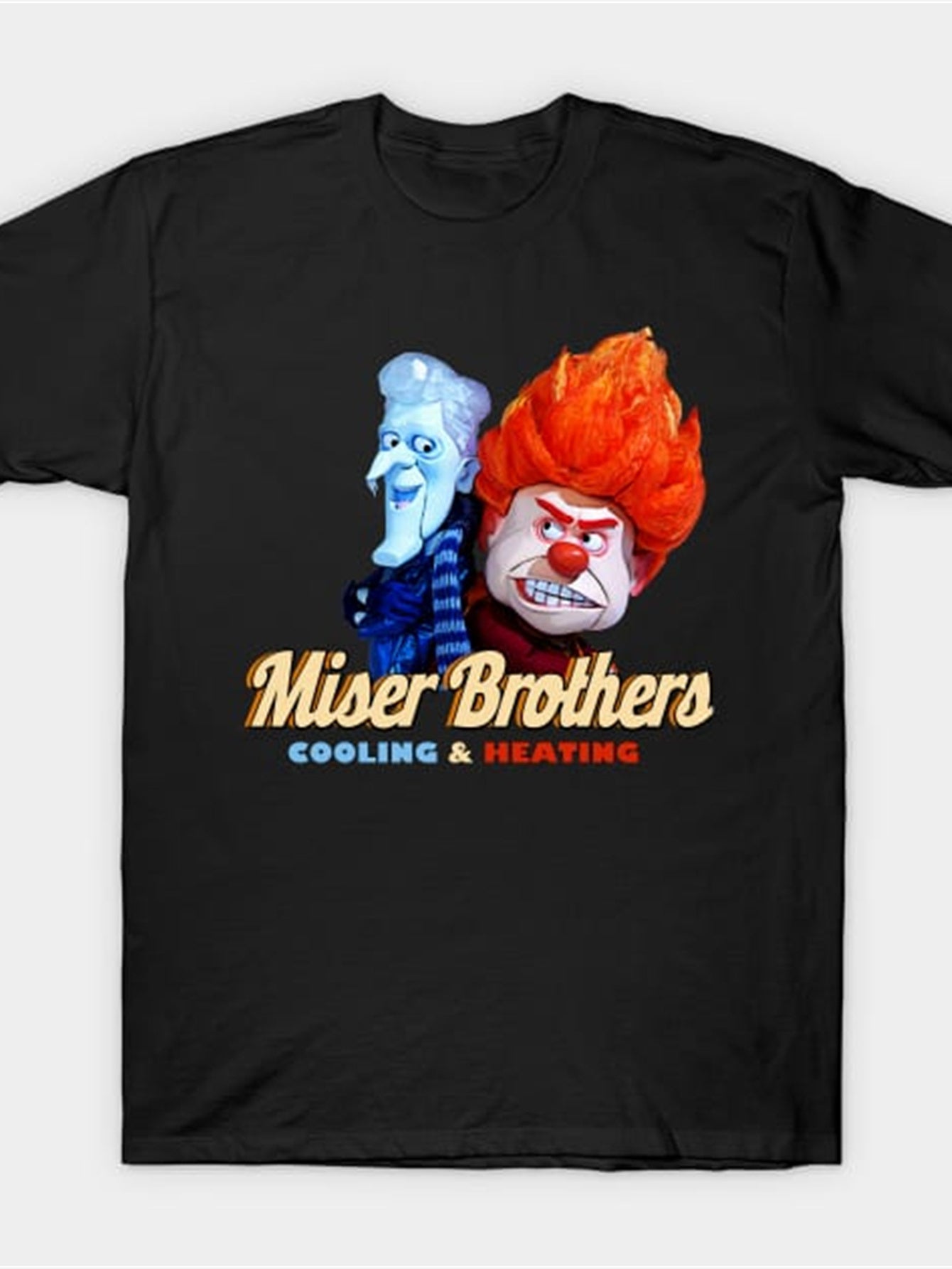 Miser Brothers Cooling / Heating 100% Cotton Crew Neck T-Shirt - Premium T-Shirt from Lizard Vigilante - Just $32.88! Shop now at Lizard Vigilante