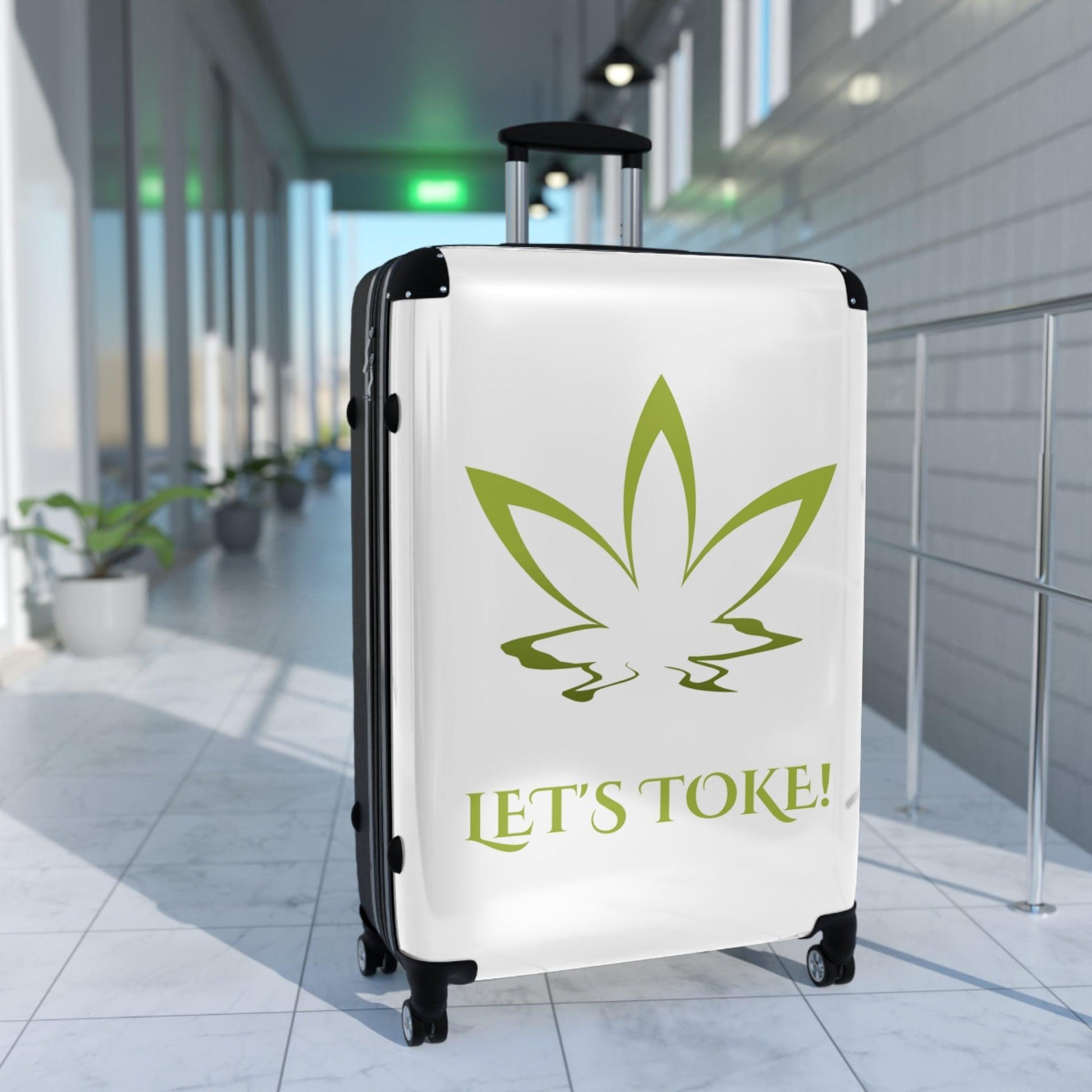 Let's Toke! Suitcase with a Smoke Leaf - Lizard Vigilante