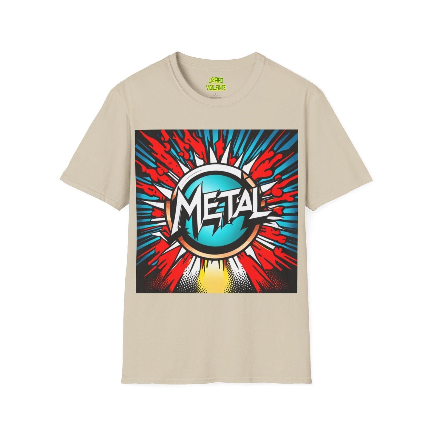 METAL Sun Logo Unisex Softstyle T-Shirt - Lizard Vigilante