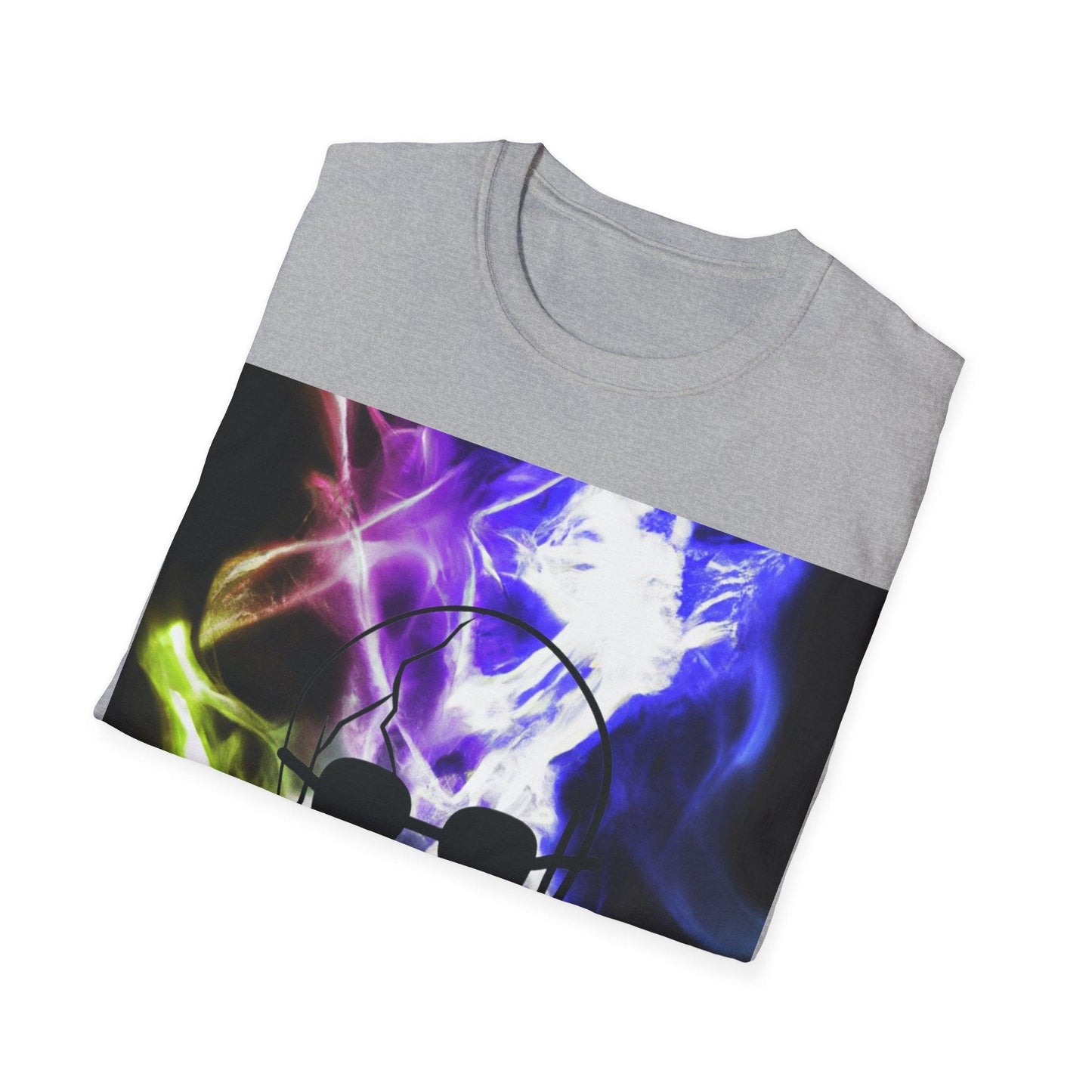 Neon Smoke Show Skull Unisex Softstyle T-Shirt - Lizard Vigilante