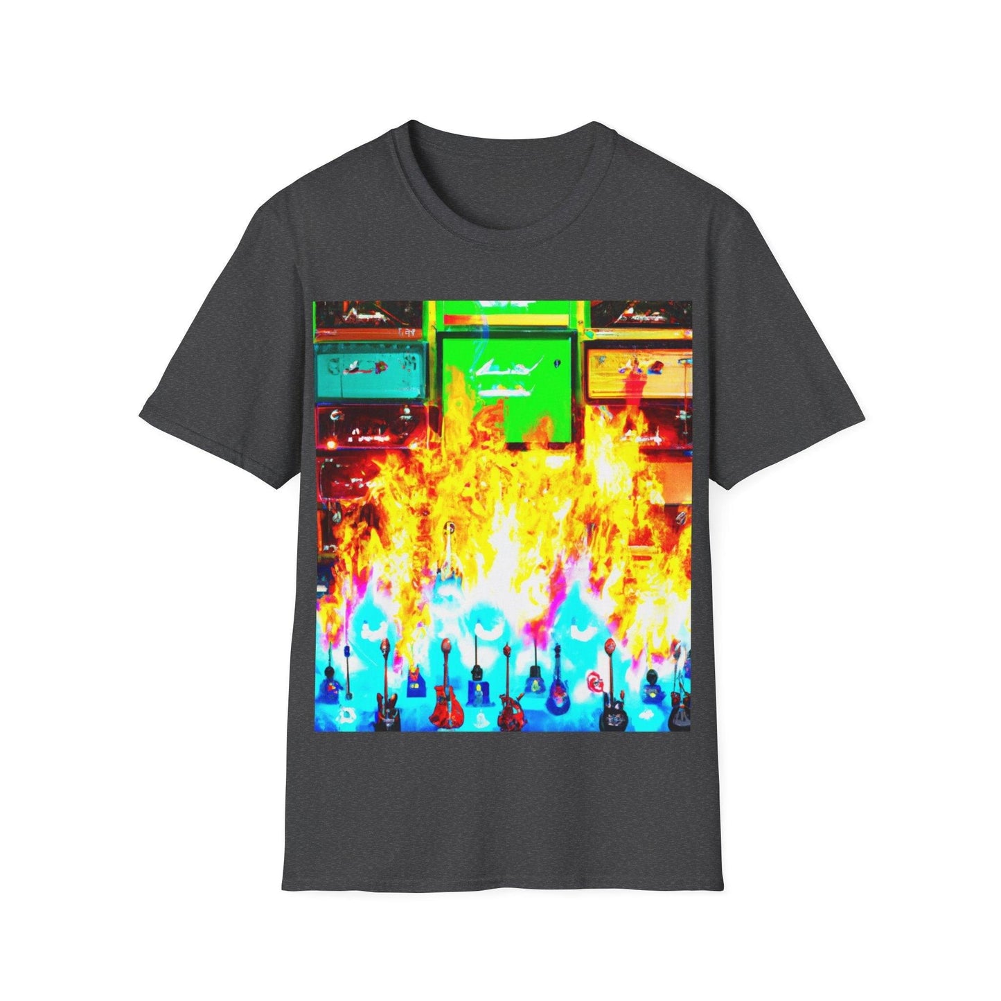 Rock Fire Unisex Softstyle T-Shirt - Lizard Vigilante