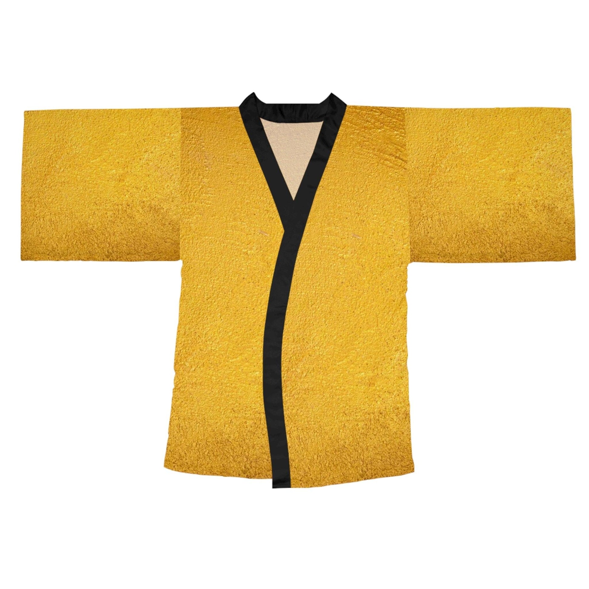 Faux Gold Cloth Long Sleeve Kimono Robe - Lizard Vigilante