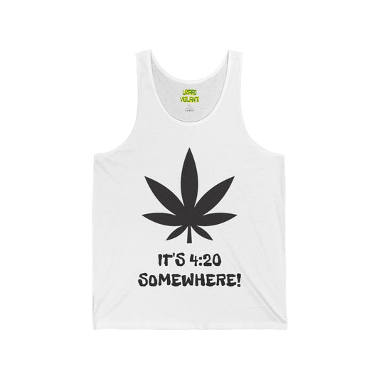 IT'S 4:20 SOMEWHERE! Unisex Jersey Tank - Lizard Vigilante