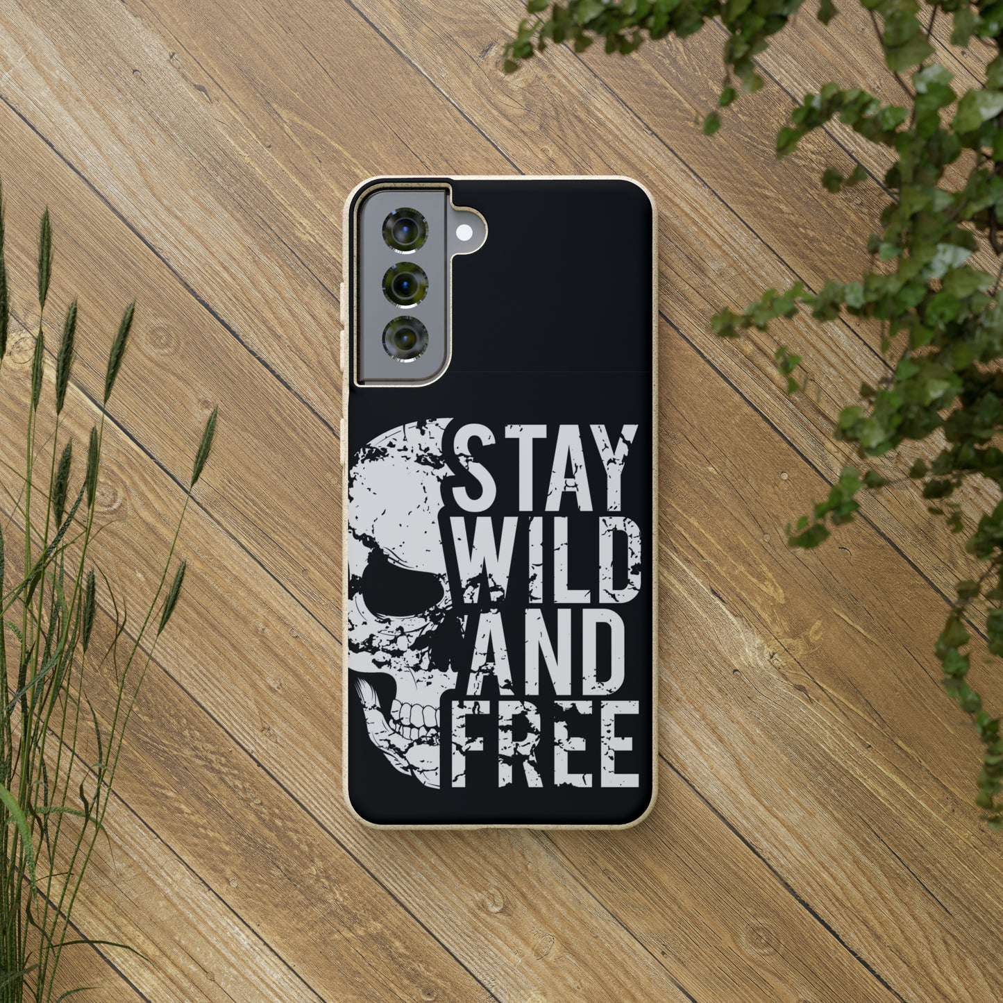 Stay Wild And Free Skull Biodegradable Cases - Lizard Vigilante