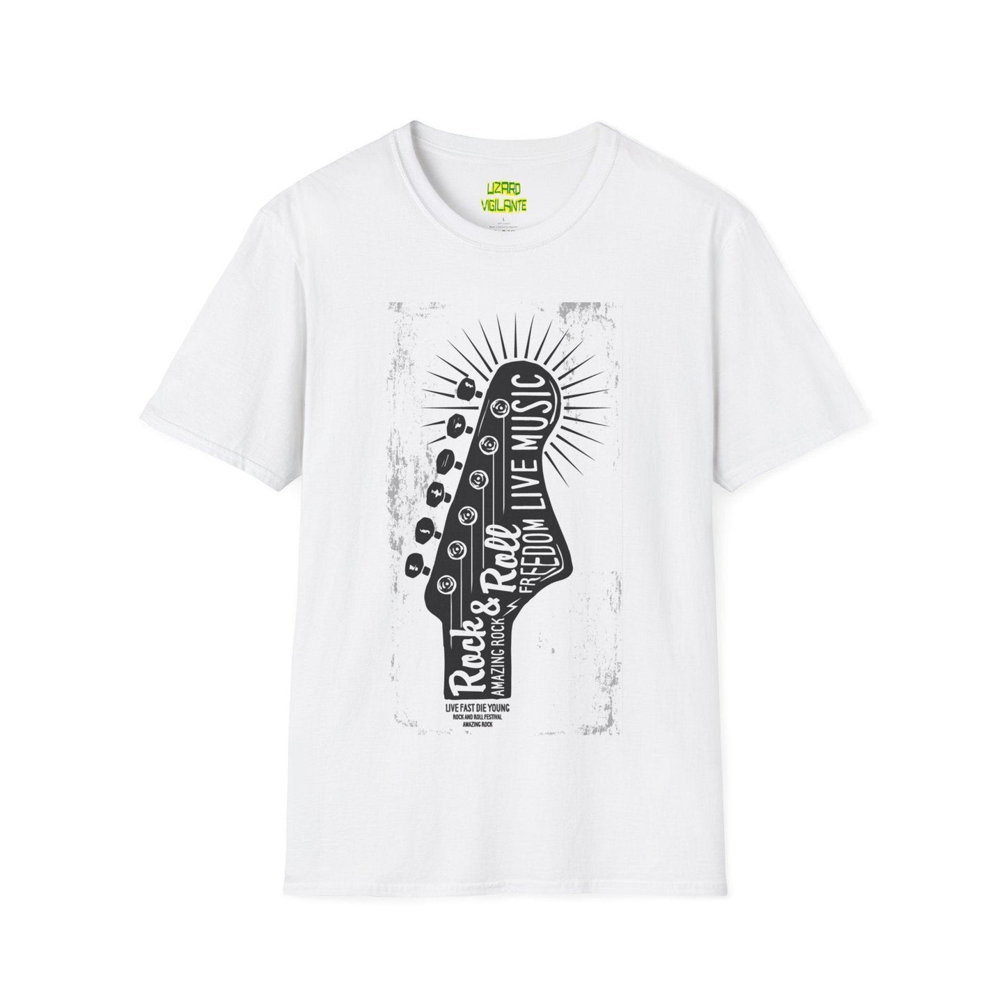 Rock Neck Unisex Softstyle T-Shirt - Lizard Vigilante