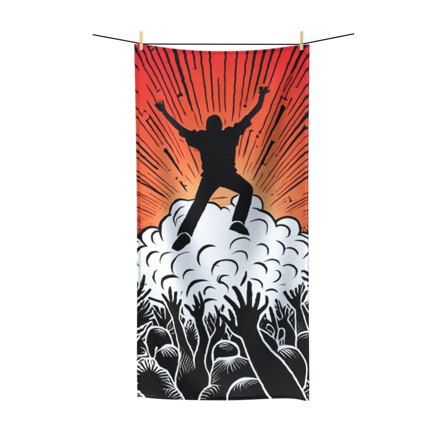 Metal Concert Polycotton Towel - Lizard Vigilante