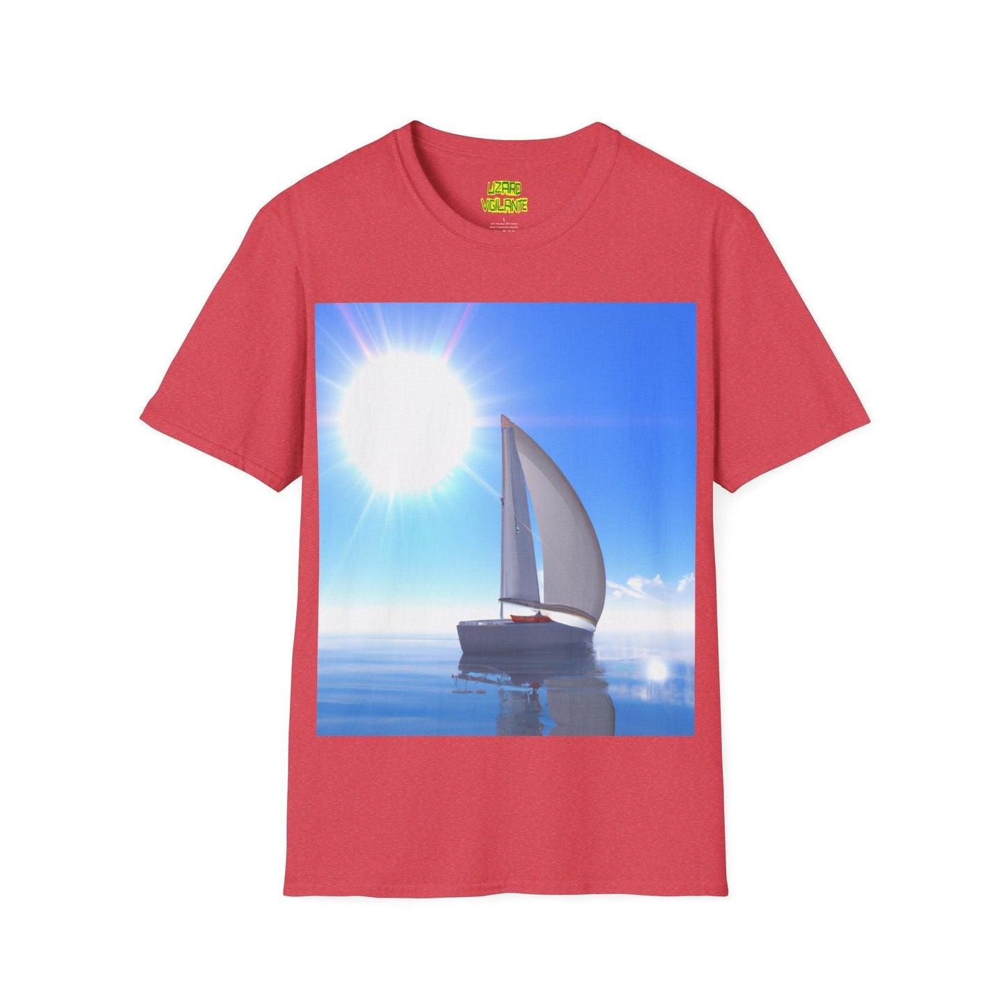 Sailing Boat Horiz Unisex Softstyle T-Shirt - Lizard Vigilante