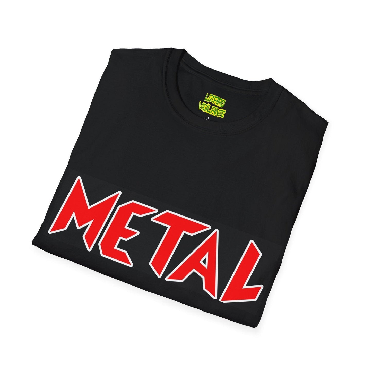 Red Metal Unisex Softstyle T-Shirt - Lizard Vigilante