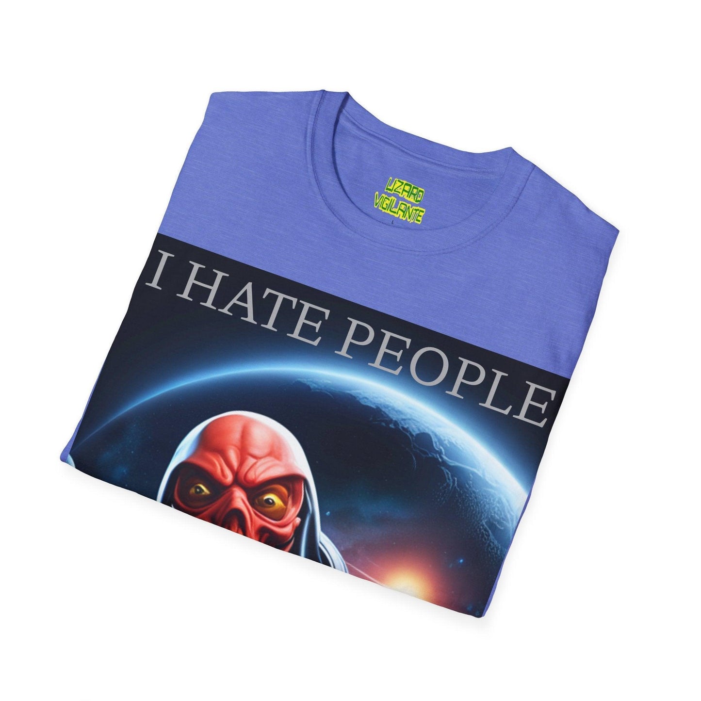 I Hate People Alien Unisex Softstyle T-Shirt - Lizard Vigilante