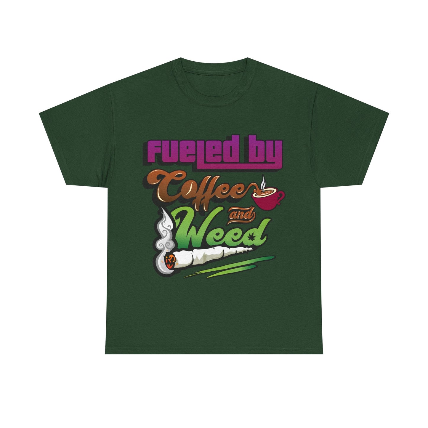 Fueled by Coffee and Weed Unisex Heavy Cotton Tee