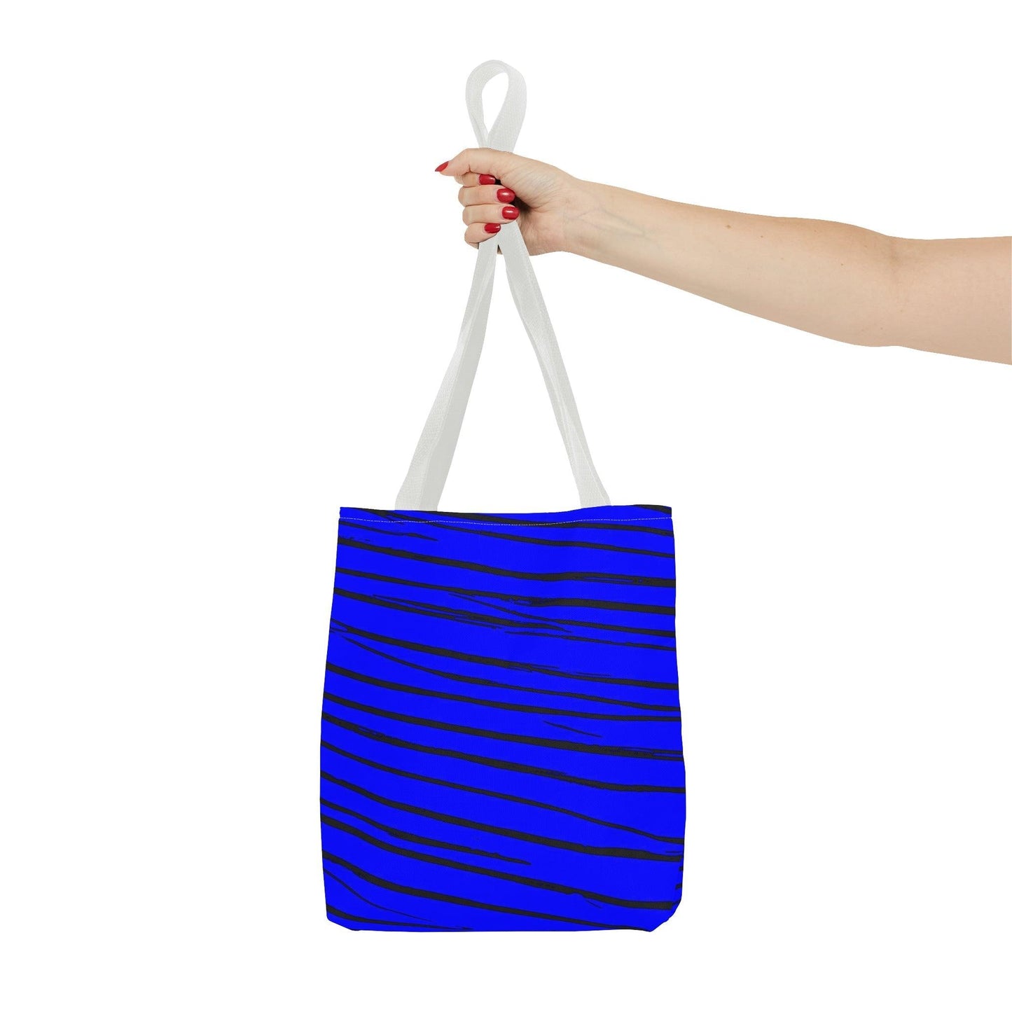 Black & Blue Strips Tote Bag - Lizard Vigilante