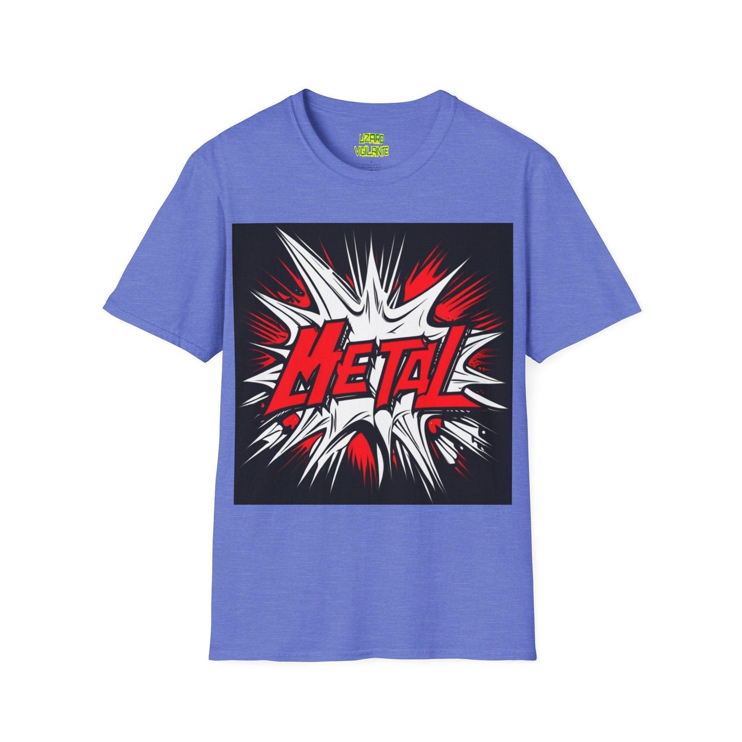 Red METAL Logo Unisex Softstyle T-Shirt - Lizard Vigilante