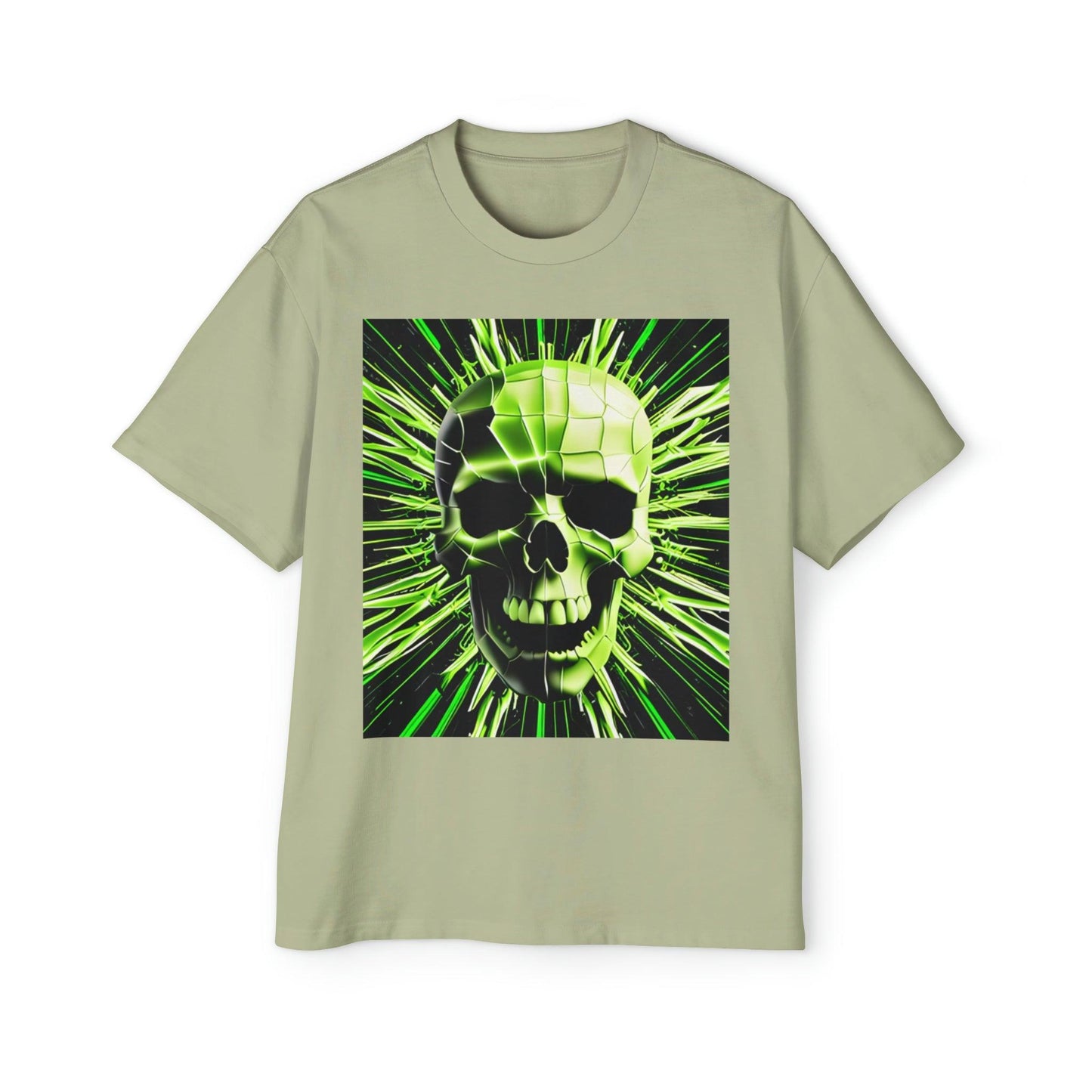 Skull Cracks Men's Heavy Oversized Tee - Lizard Vigilante