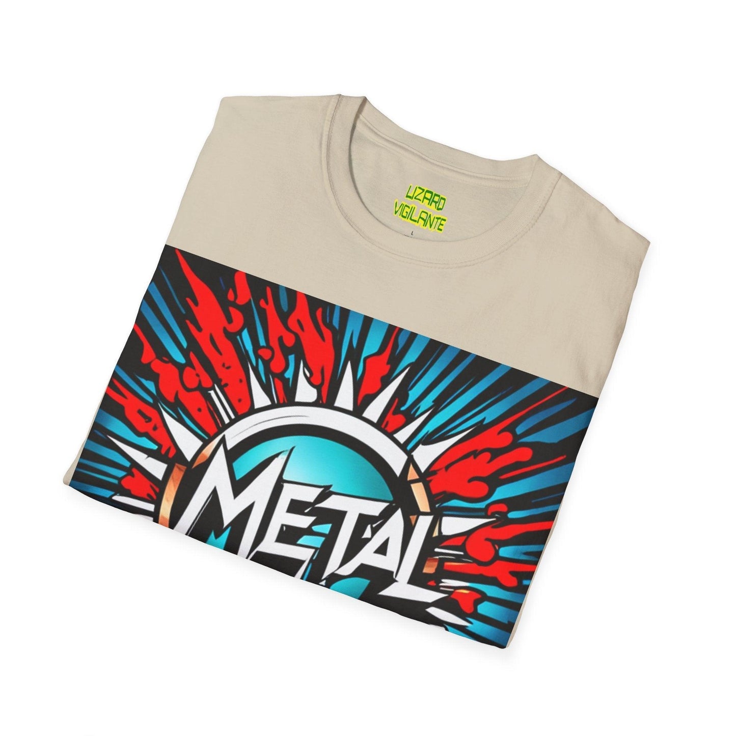 METAL Sun Logo Unisex Softstyle T-Shirt - Lizard Vigilante