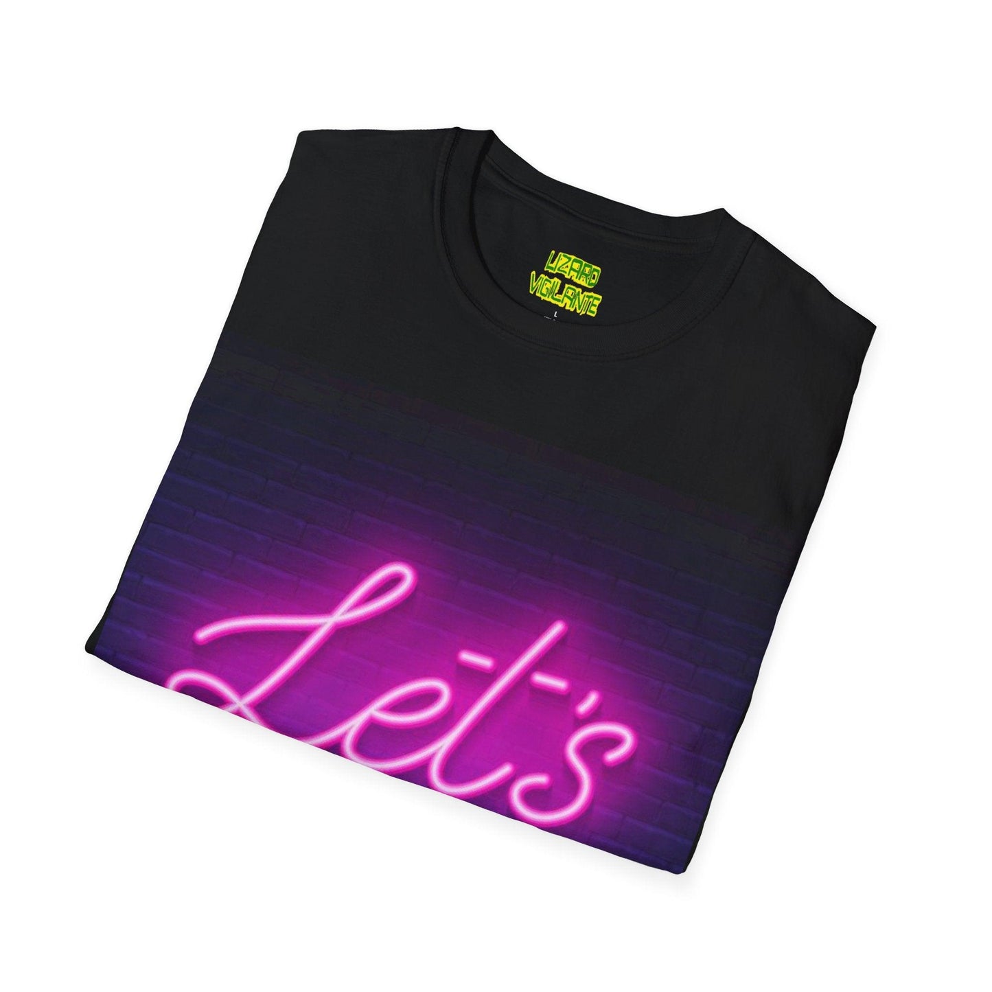 Let's Party Neon Unisex Softstyle T-Shirt - Lizard Vigilante