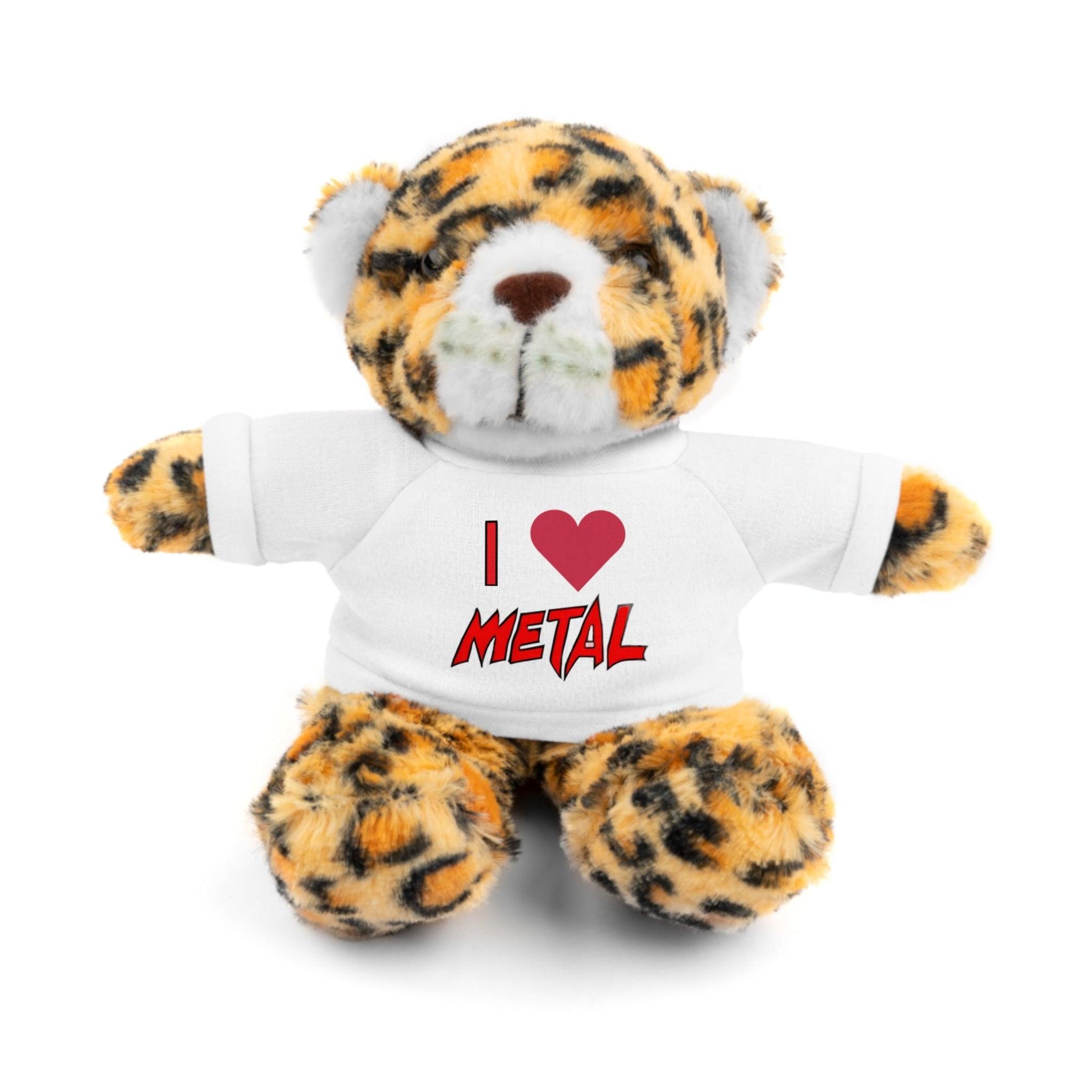 I Heart METAL Stuffed Animals with Tee Valentine’s Day Teddy Bear - Lizard Vigilante