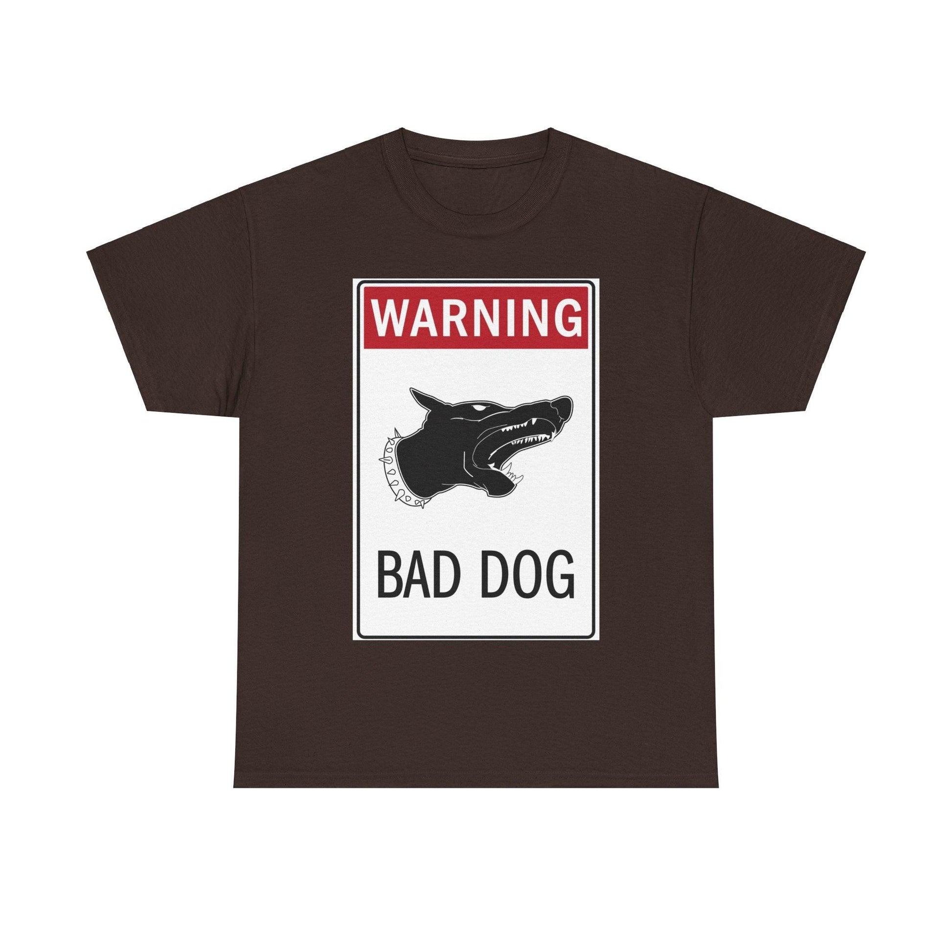 Warning Bad Dog Unisex Heavy Cotton Tee - Lizard Vigilante