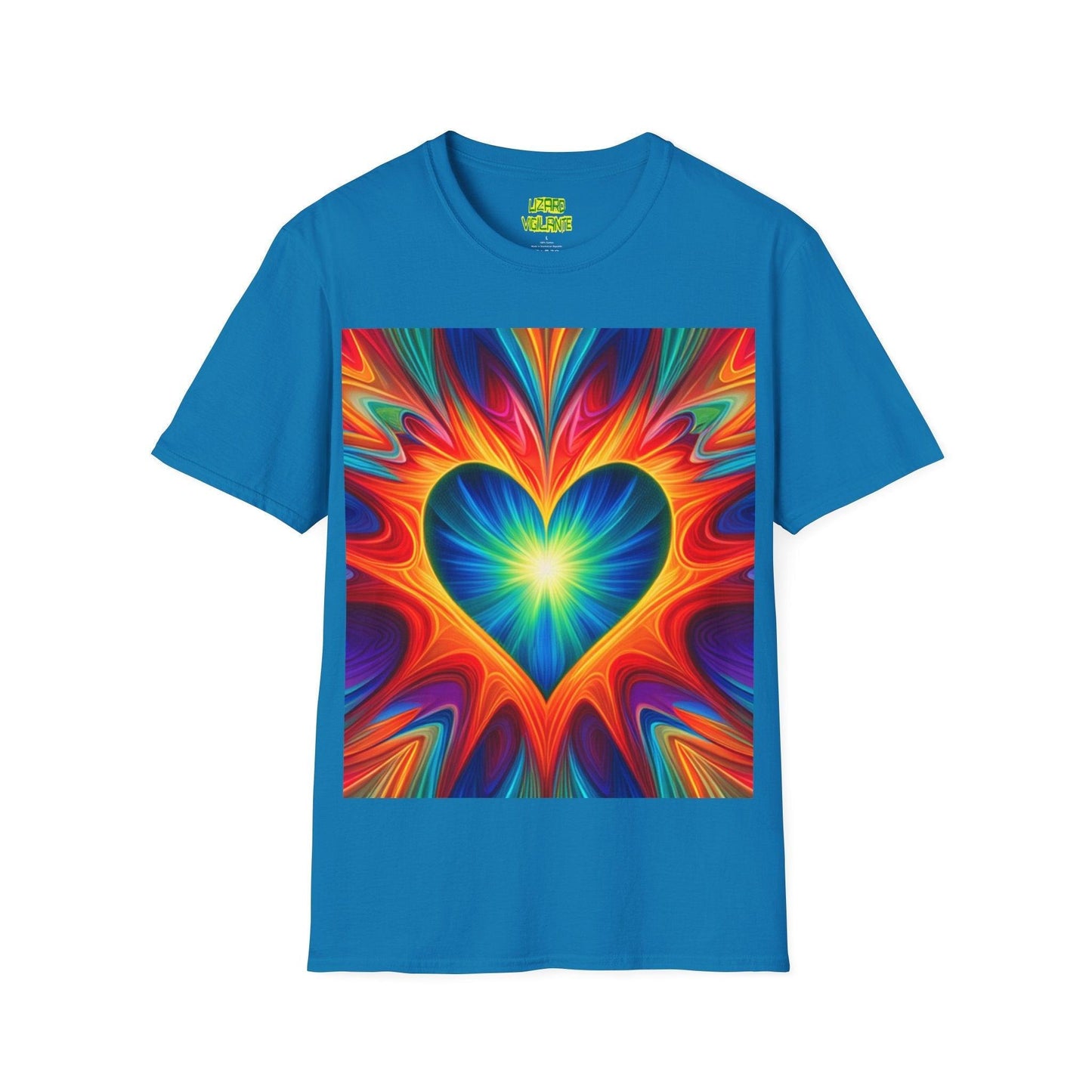 Psychedelic Heart Unisex Softstyle T-Shirt - Lizard Vigilante