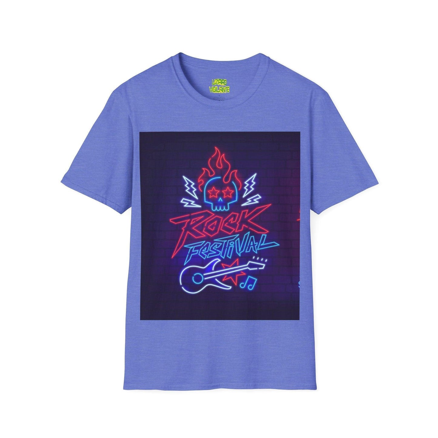 Neon Rock Festival Unisex Softstyle T-Shirt - Lizard Vigilante