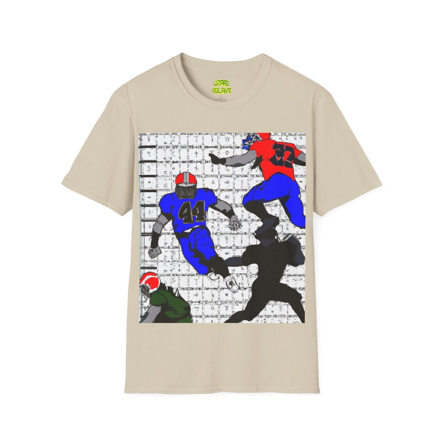 American Football Graphic Art Unisex Softstyle T-Shirt - Lizard Vigilante