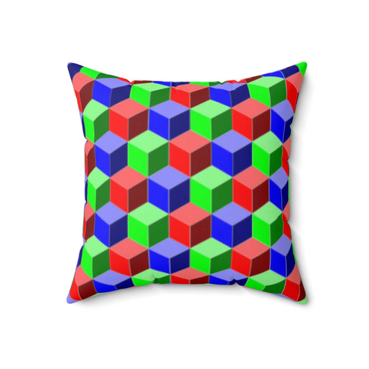 Qubed Spun Polyester Square Pillow - Lizard Vigilante