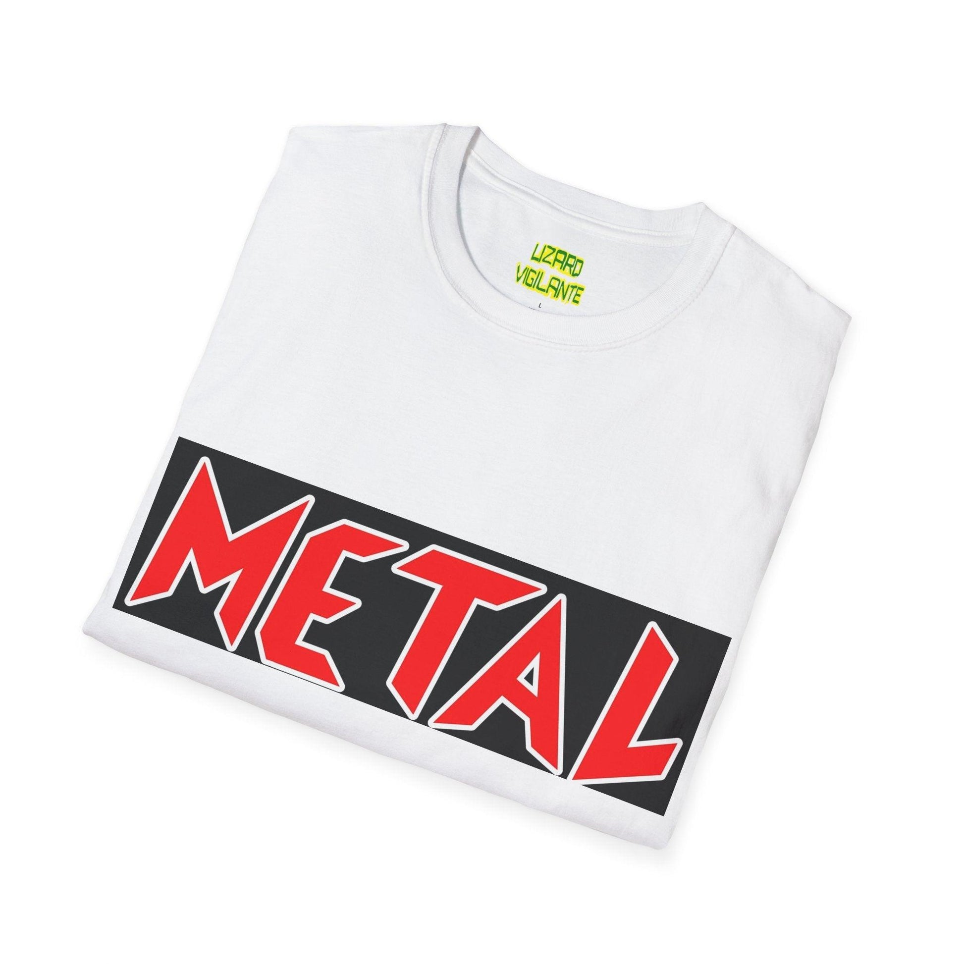 Red Metal Unisex Softstyle T-Shirt - Lizard Vigilante