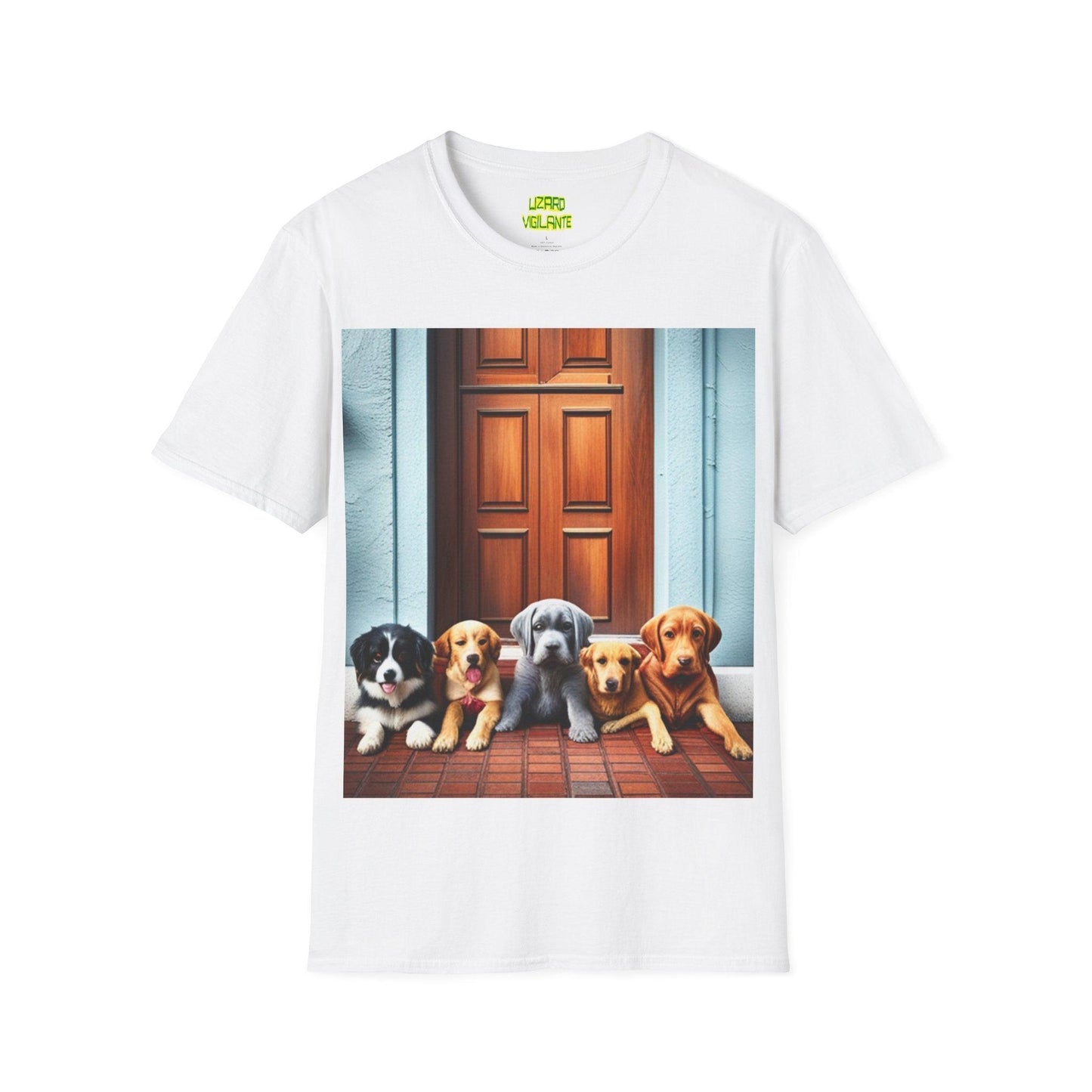 Dogs at the Door Unisex Softstyle T-Shirt - Lizard Vigilante