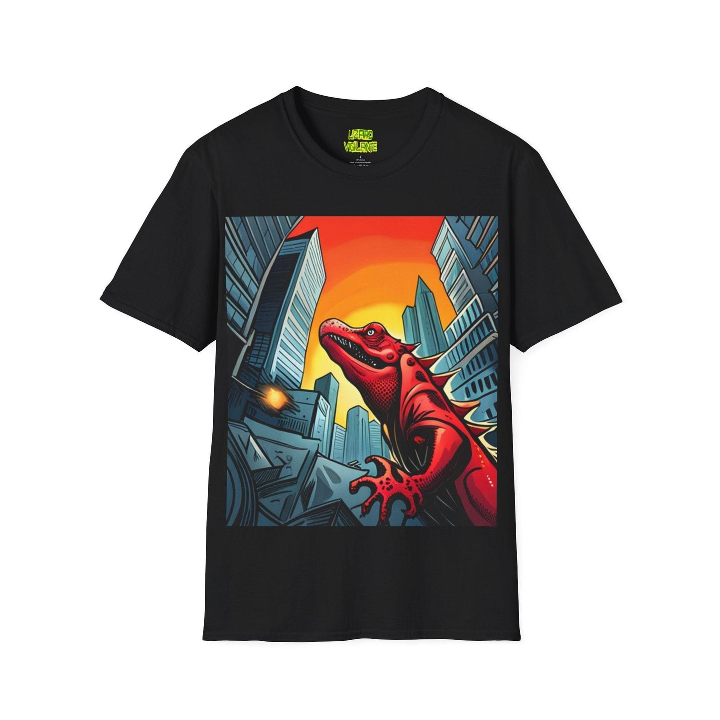 Red in Town Unisex Softstyle T-Shirt - Lizard Vigilante