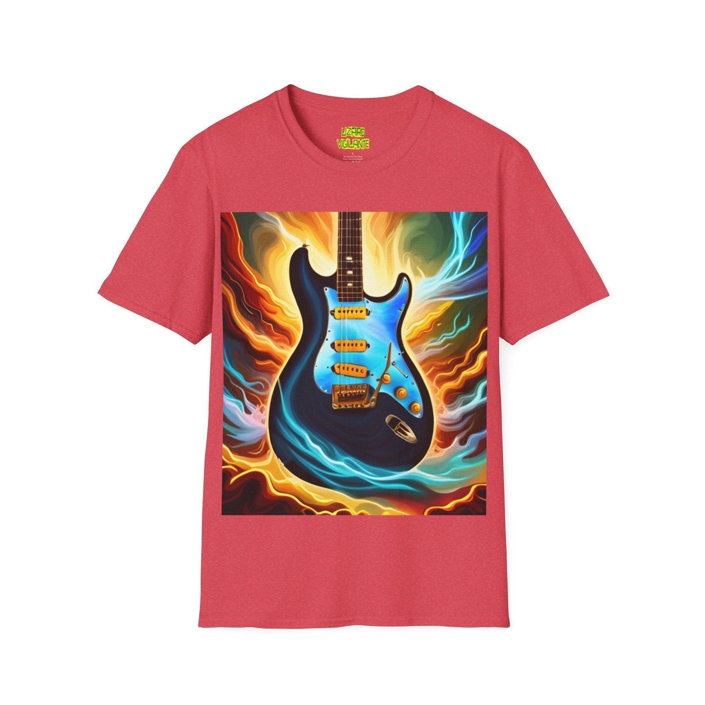 Electrical Guitar Unisex Softstyle T-Shirt - Lizard Vigilante