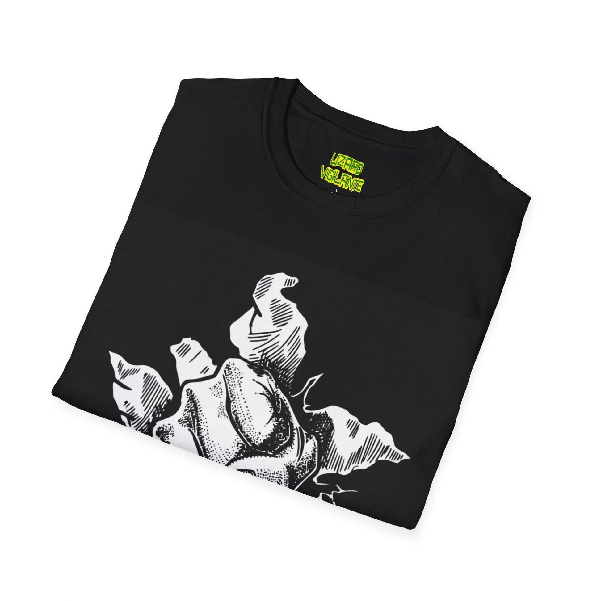 Fist Through Wall Unisex Softstyle T-Shirt - Lizard Vigilante