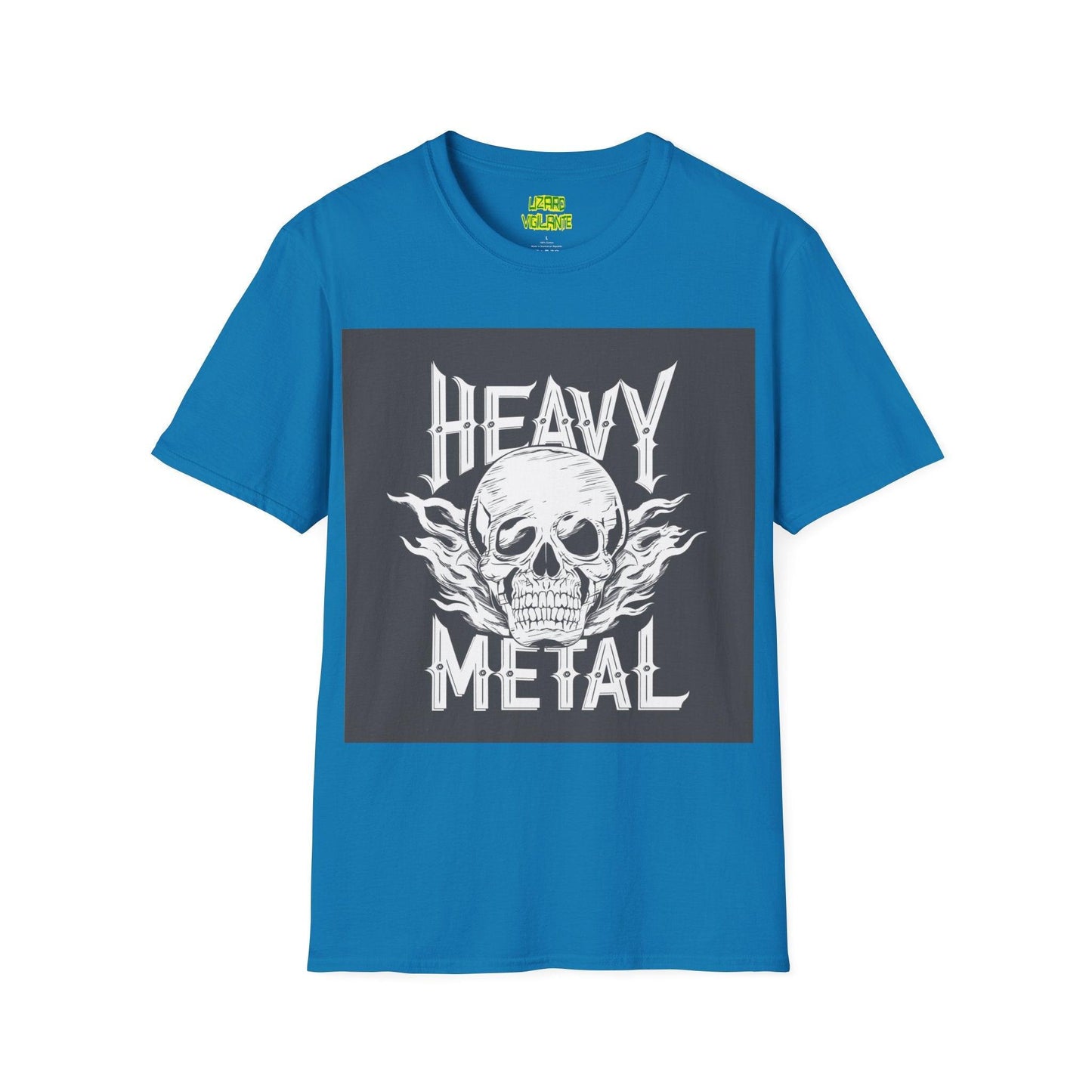 Heavy Metal Skull Unisex Softstyle T-Shirt - Lizard Vigilante