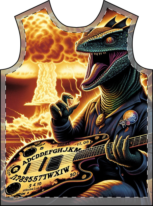 Ouiji Guitar Lizard Men's T-Shirt - Premium All Over Prints from Printify - Just $24.99! Shop now at Lizard Vigilante