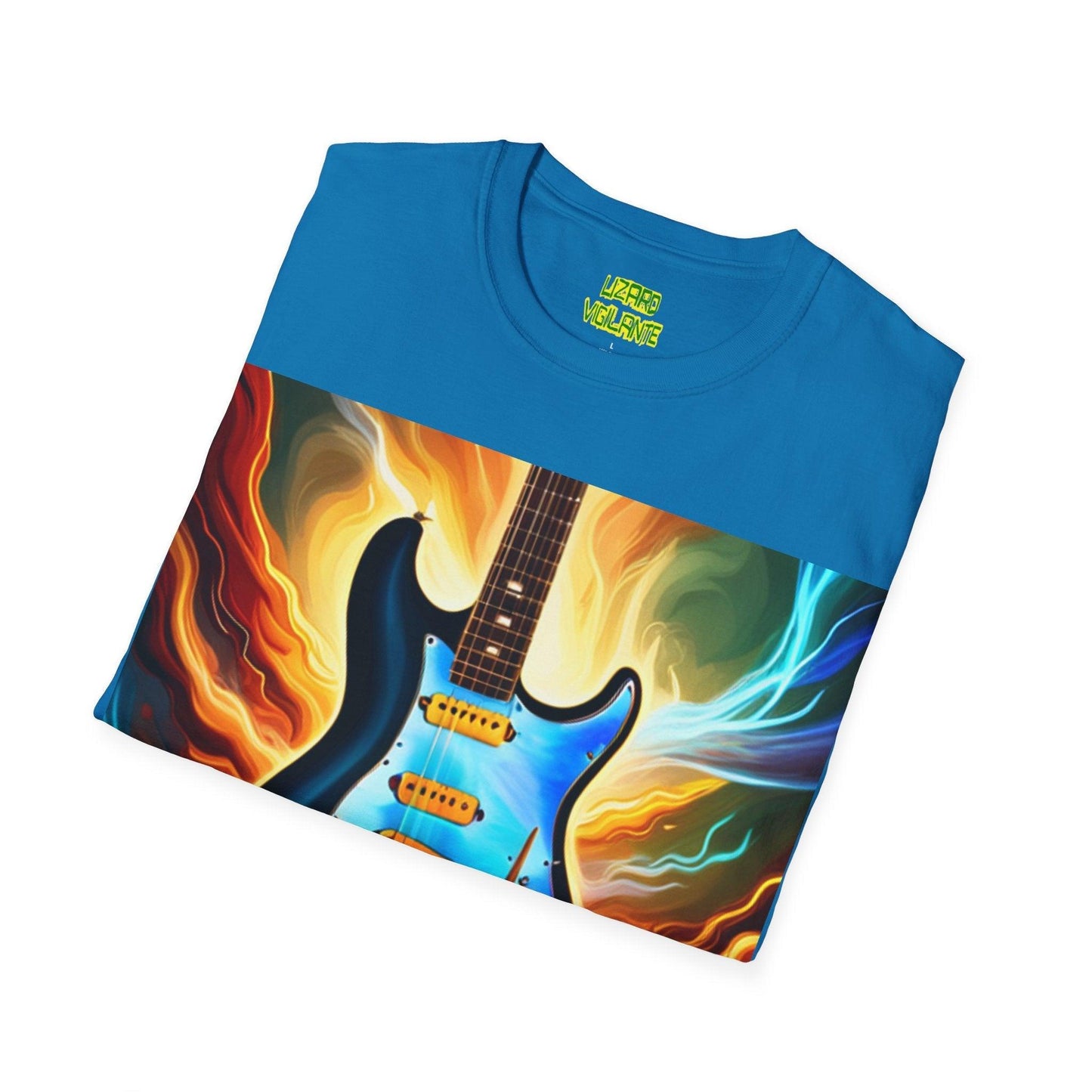 Electrical Guitar Unisex Softstyle T-Shirt - Lizard Vigilante