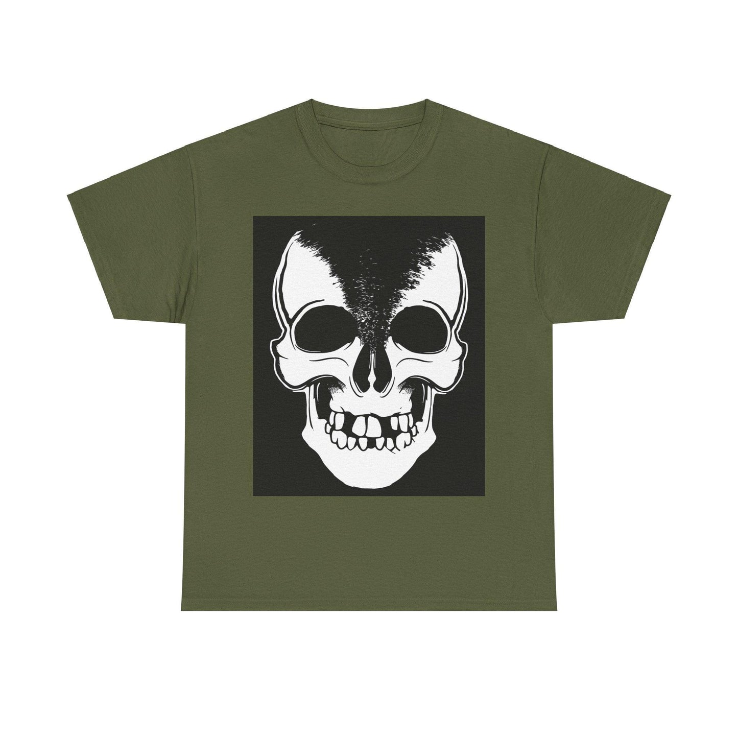 Split Skull Unisex Heavy Cotton Tee - Lizard Vigilante