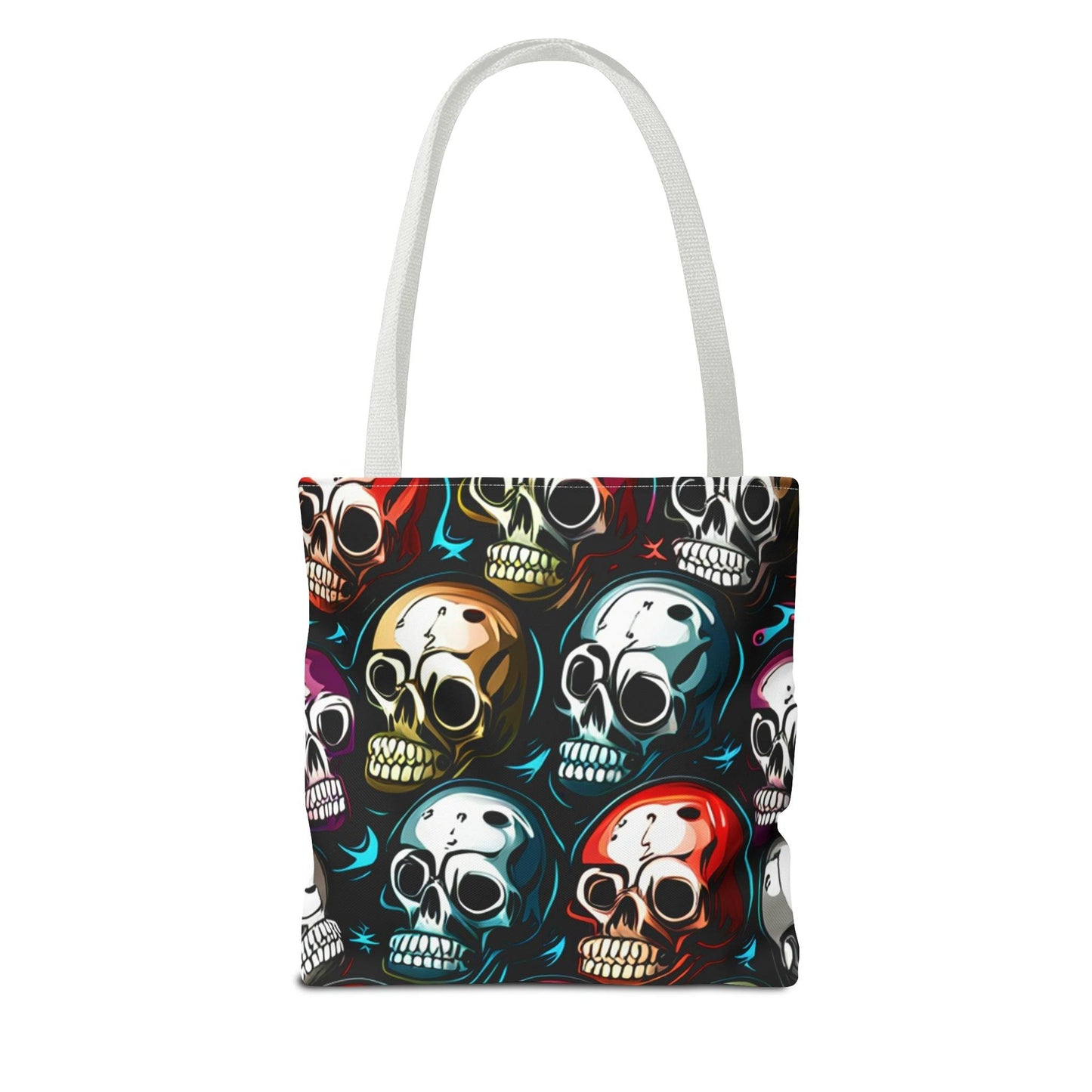 Death Metal Skulls Tote Bag (AOP) - Lizard Vigilante