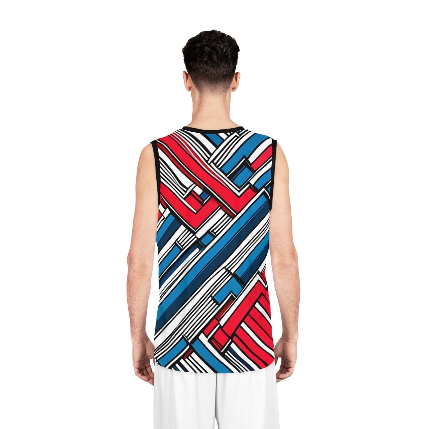 Geometric Patriot Basketball Jersey - Lizard Vigilante