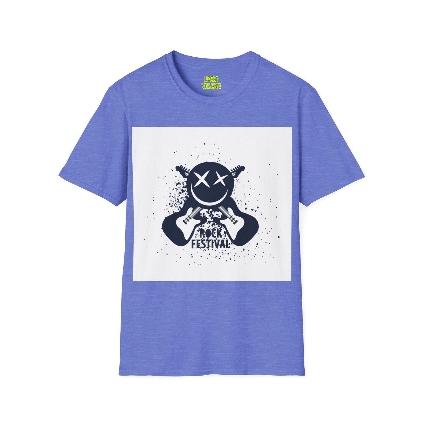 Smiley Rock Festival Unisex Softstyle T-Shirt - Lizard Vigilante