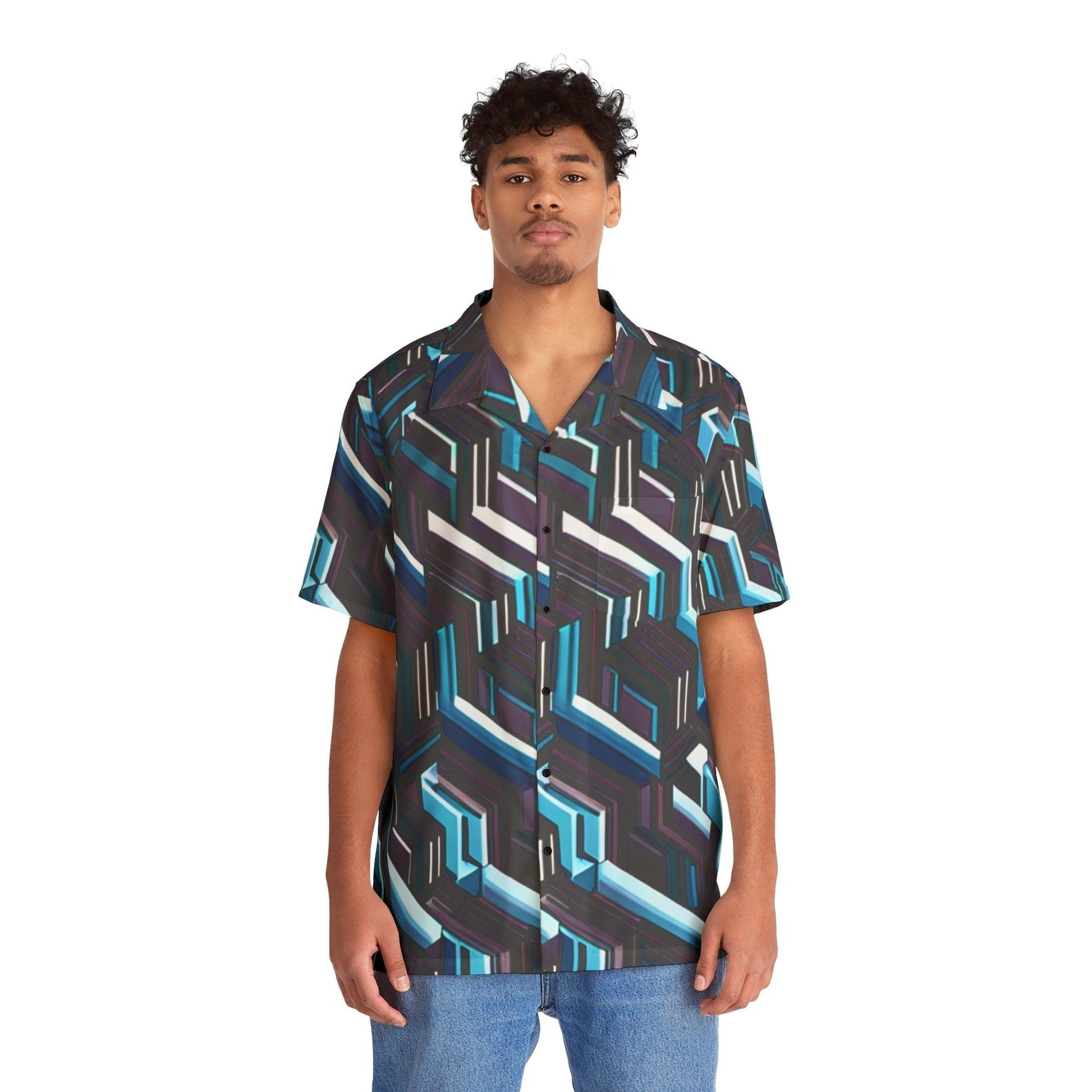 Slivered Men's Hawaiian Shirt - Lizard Vigilante