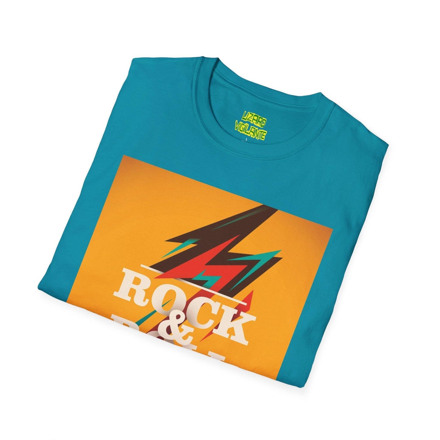 Rock & Roll Bolt Unisex Softstyle T-Shirt - Lizard Vigilante