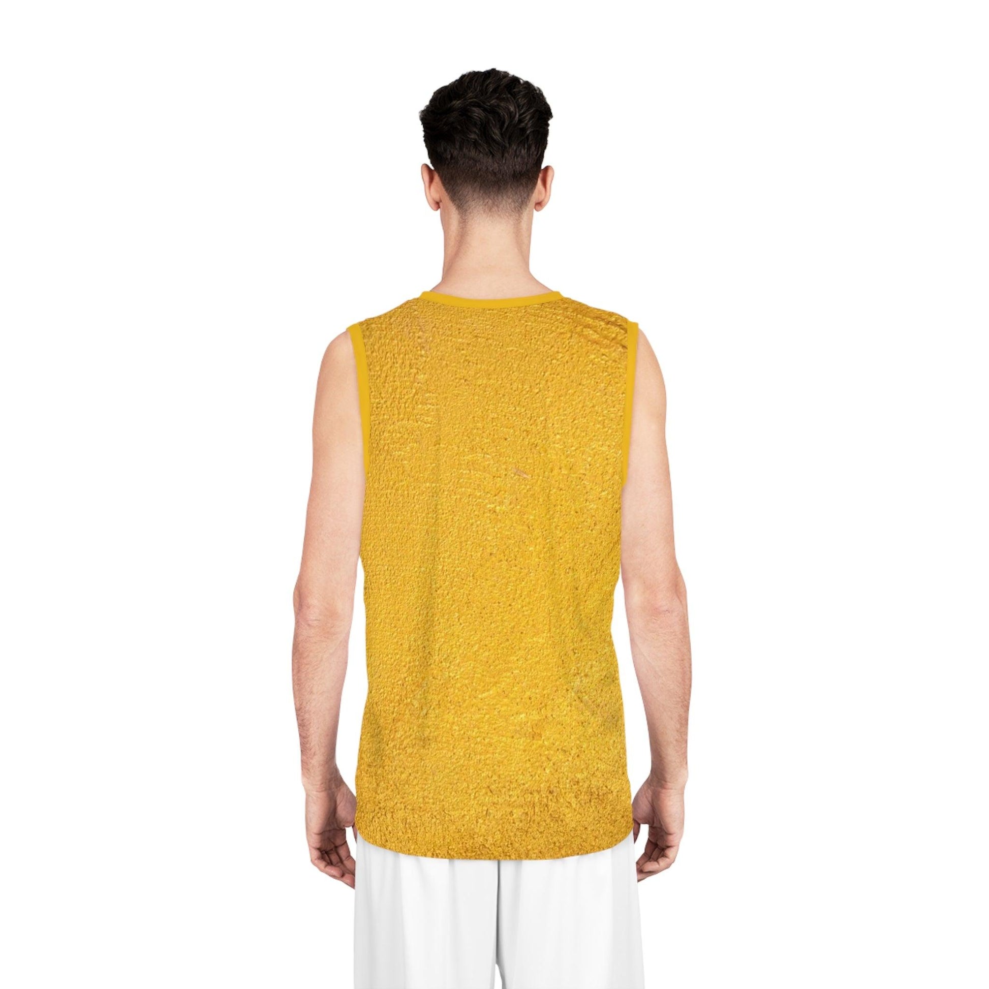 Faux Gold Cloth Basketball Jersey (AOP) - Lizard Vigilante