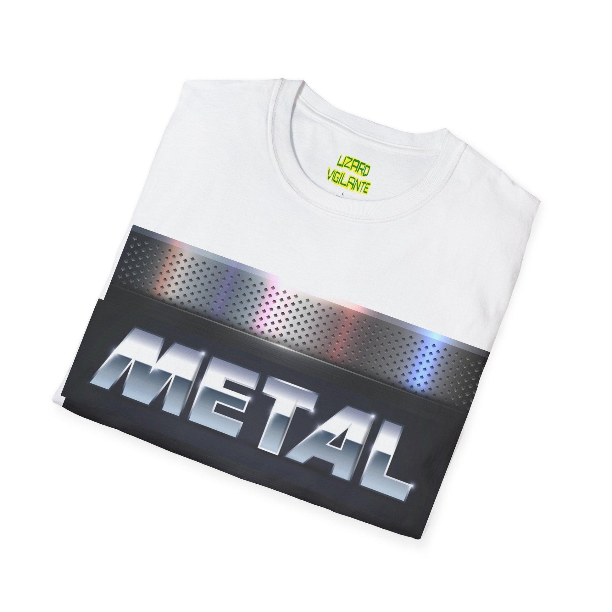 METAL Plate Unisex Softstyle T-Shirt - Lizard Vigilante