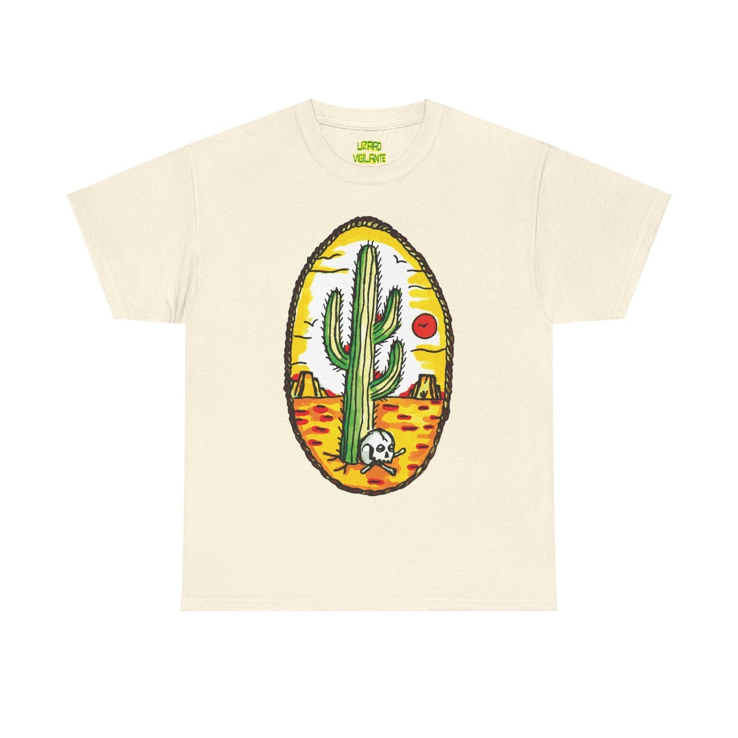 Cactus Skull Unisex Heavy Cotton Tee - Lizard Vigilante