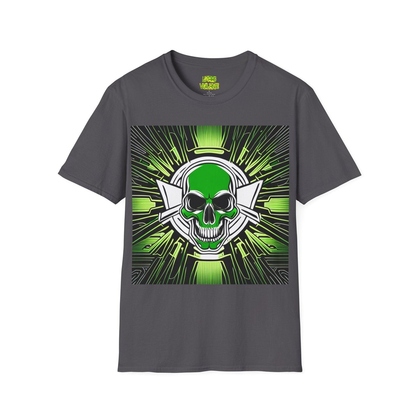 Skully Greene Unisex Softstyle T-Shirt - Lizard Vigilante