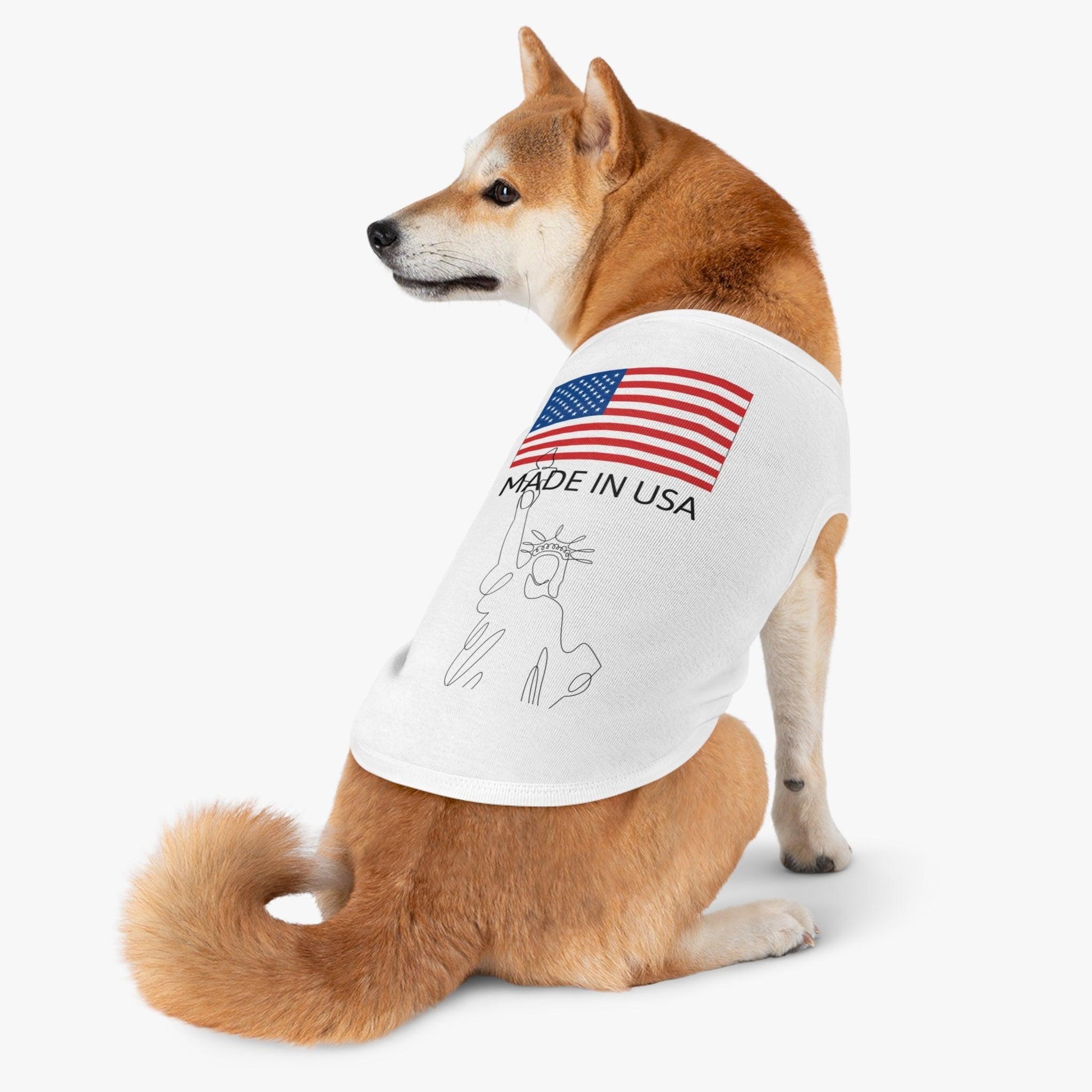 Made In USA with Statue of Liberty Pet Tank Top - Lizard Vigilante