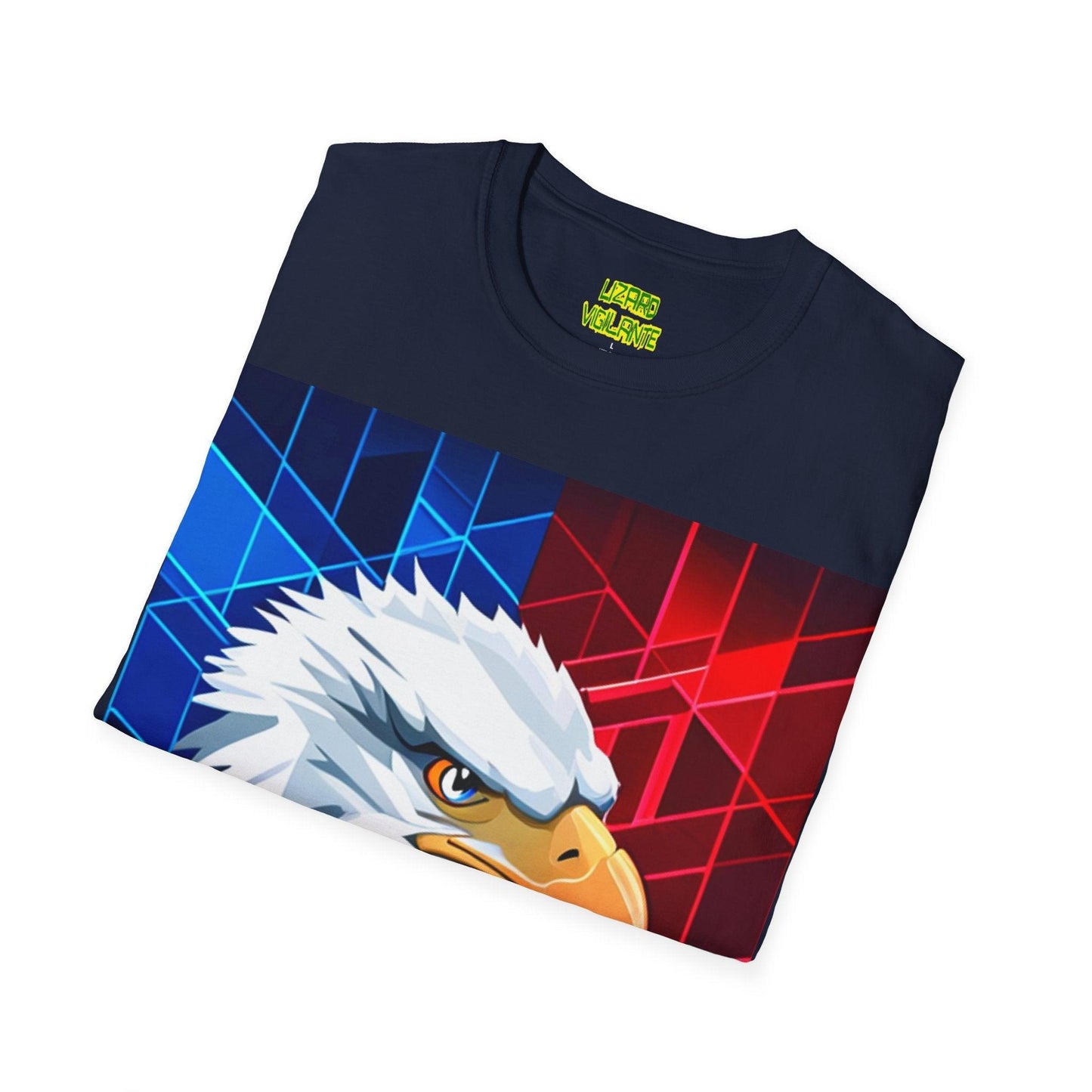 Geometric Eagle Bird Unisex Softstyle T-Shirt - Lizard Vigilante