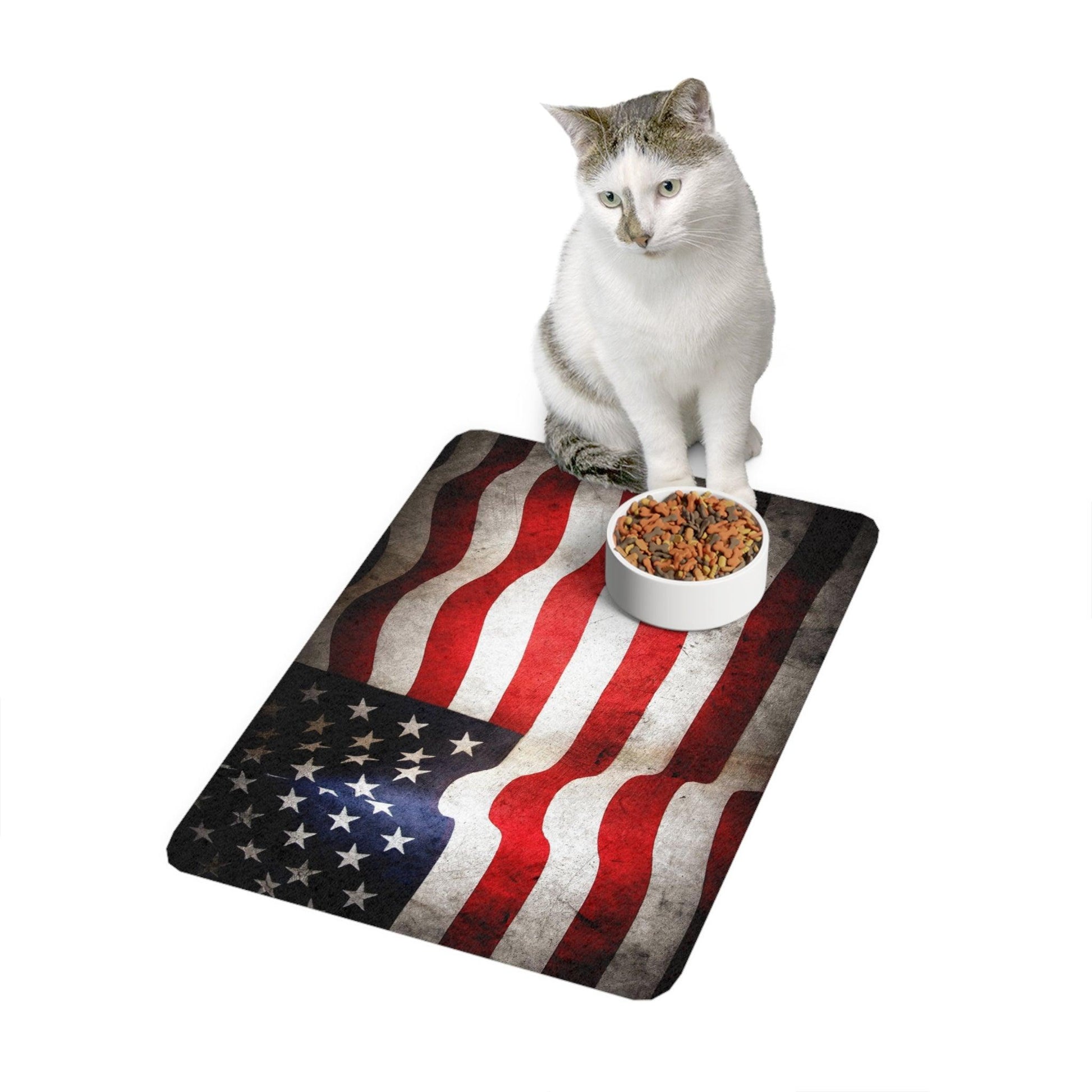 Old Glory American Flag Pet Food Mat (12x18) - Premium Pets from Printify - Just $32.56! Shop now at Lizard Vigilante