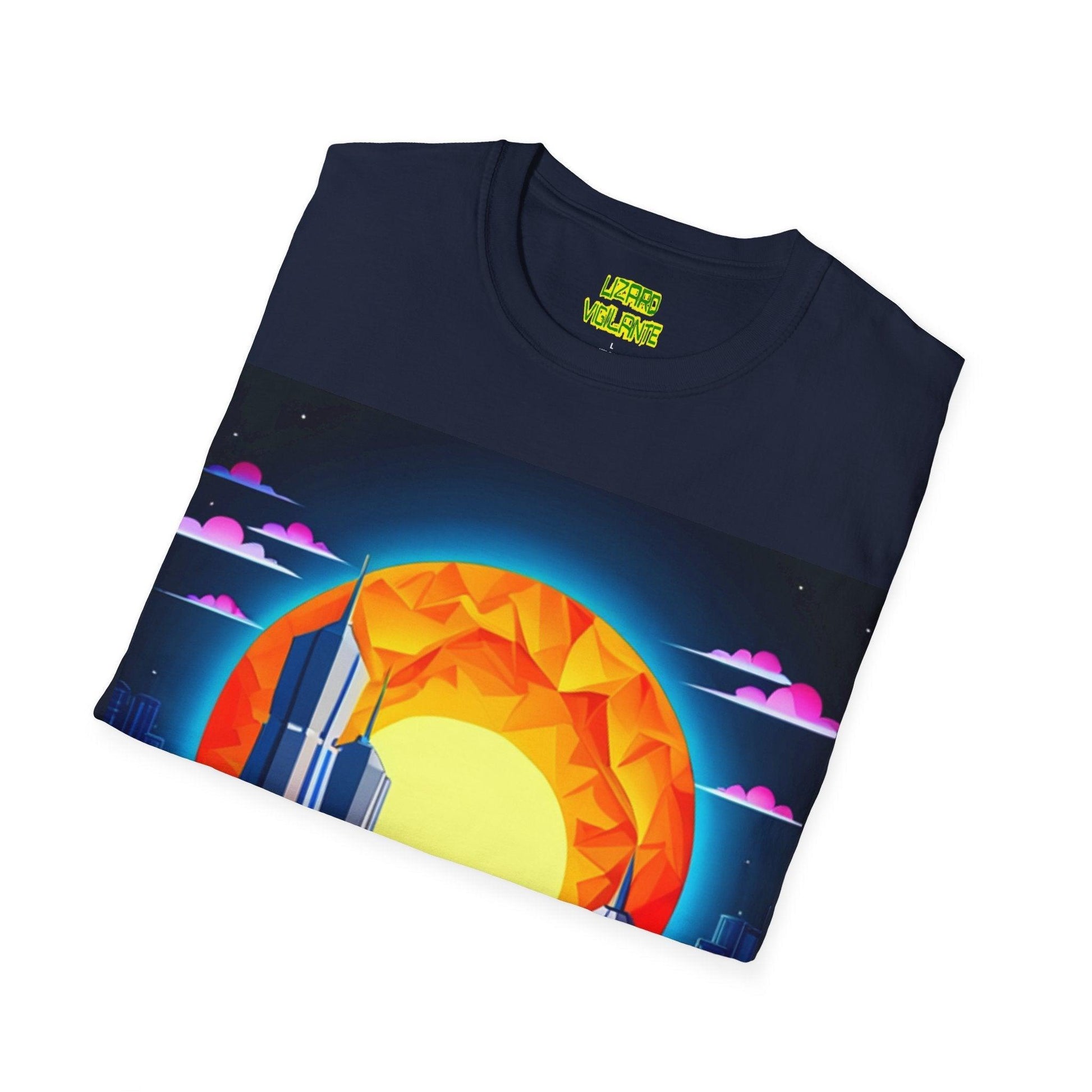 Eclipsed Fiver Unisex Softstyle T-Shirt - Lizard Vigilante