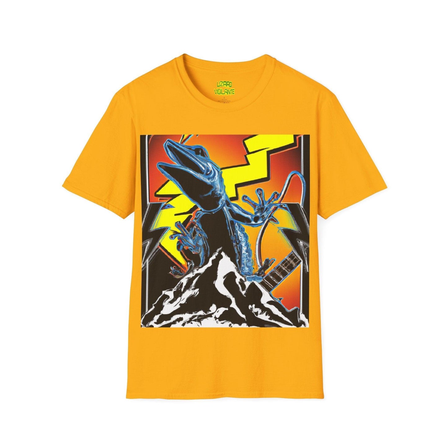 Lizard Lightning Graphical Unisex Softstyle T-Shirt - Lizard Vigilante