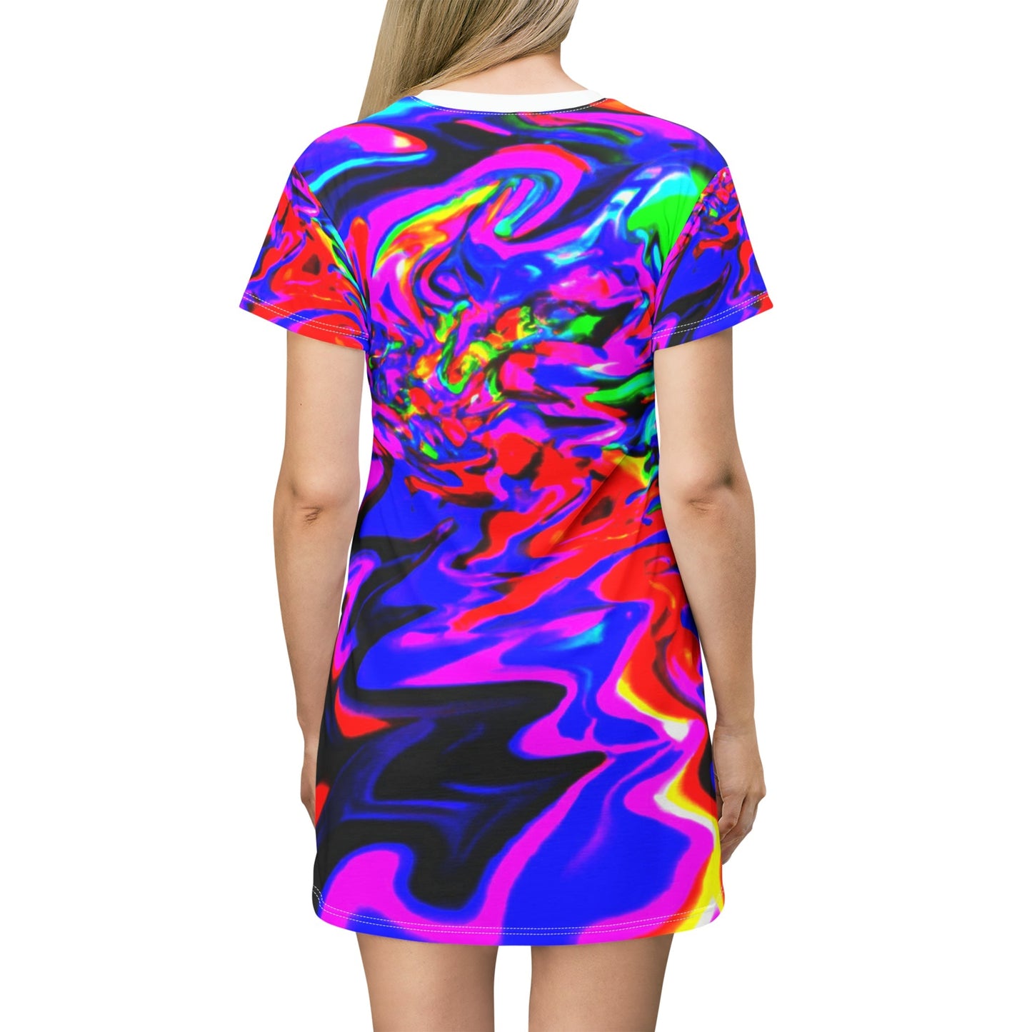 MultiColored Painter T-Shirt Dress - Lizard Vigilante
