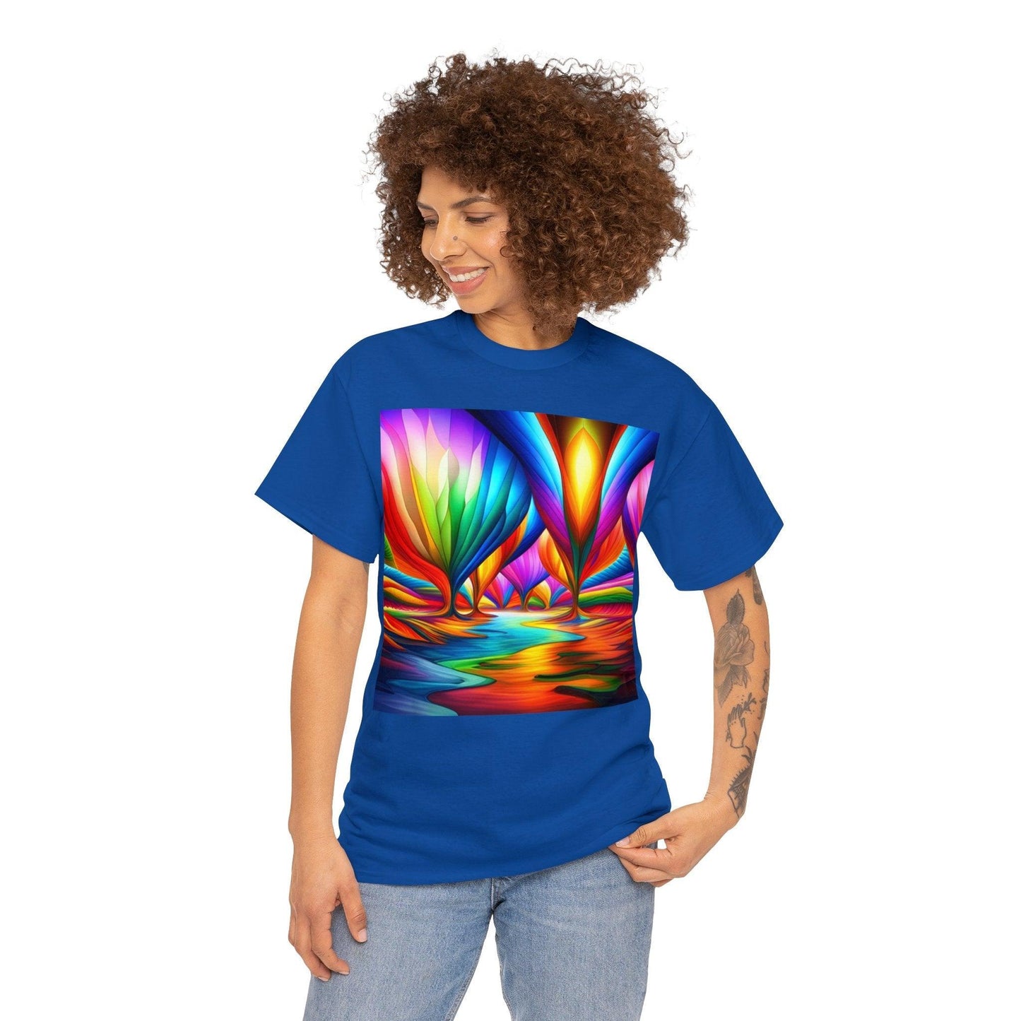 Salivation Multicolored Unisex Heavy Cotton Tee - Lizard Vigilante